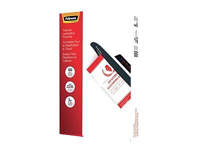 Thermal Laminating Pouches  
Pochettes Pour Plastification  
Pouches Pour Plastification  
Bobines Para Plastificar  
Pouches Para Plastificar  

100 Pouches  
100 Pochettes  
100 Pouches  
100 Bobines  

5" x 5"  
127mm x 127mm  

Fellowes