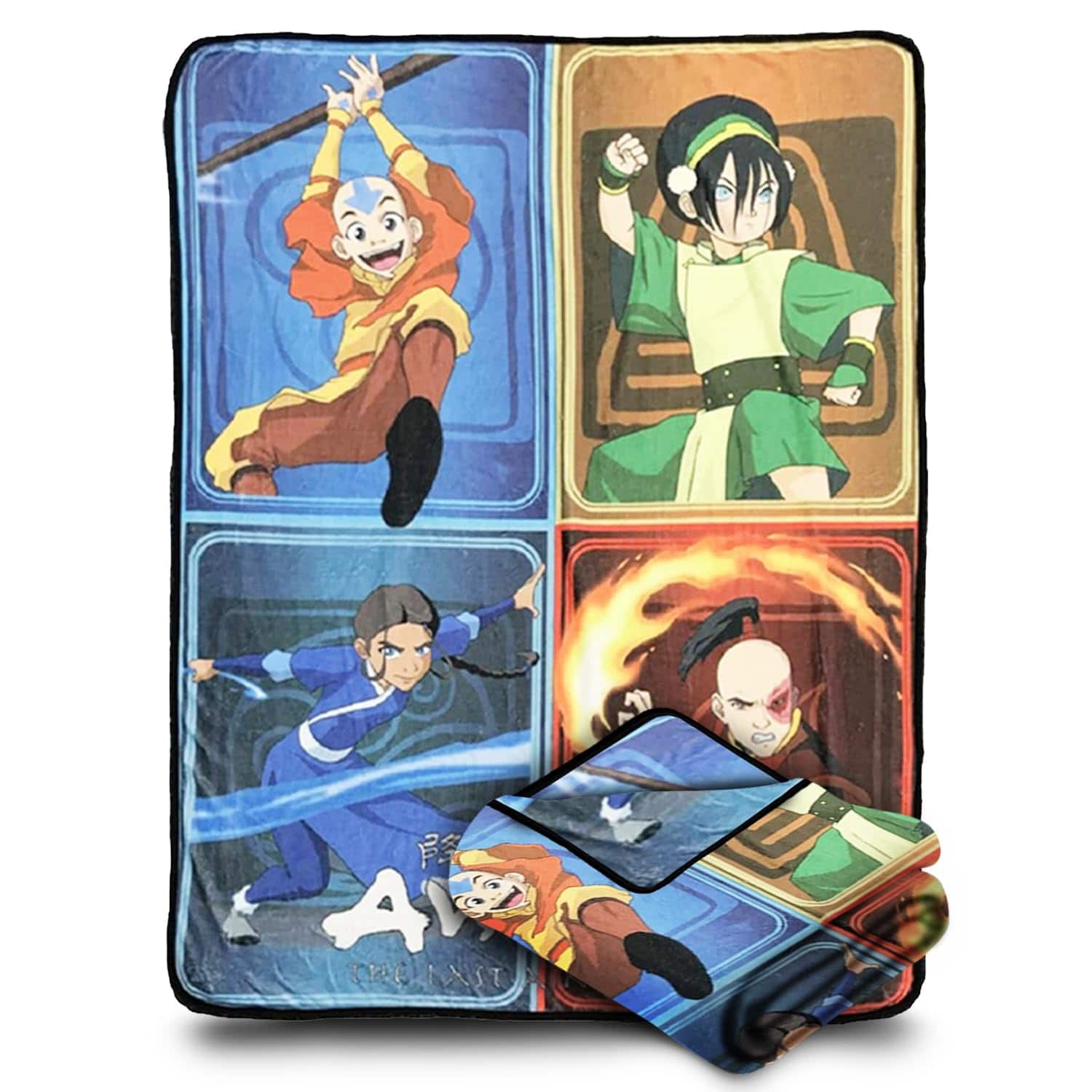 Bazillion Dreams - Refurbished Excellent - Avatar Aang & Friends Blanket - Multicolor