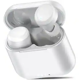 TOZO - T6 Wireless Earbuds, Bluetooth 5.3, Stereo Sound, 50H Playtime, Wireless Charging, Custom EQs, IPX8 - White