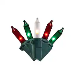 Celebrations - Classic LED T5 Red/Green/Pure White 100 ct String Christmas Lights 24.75 ft.