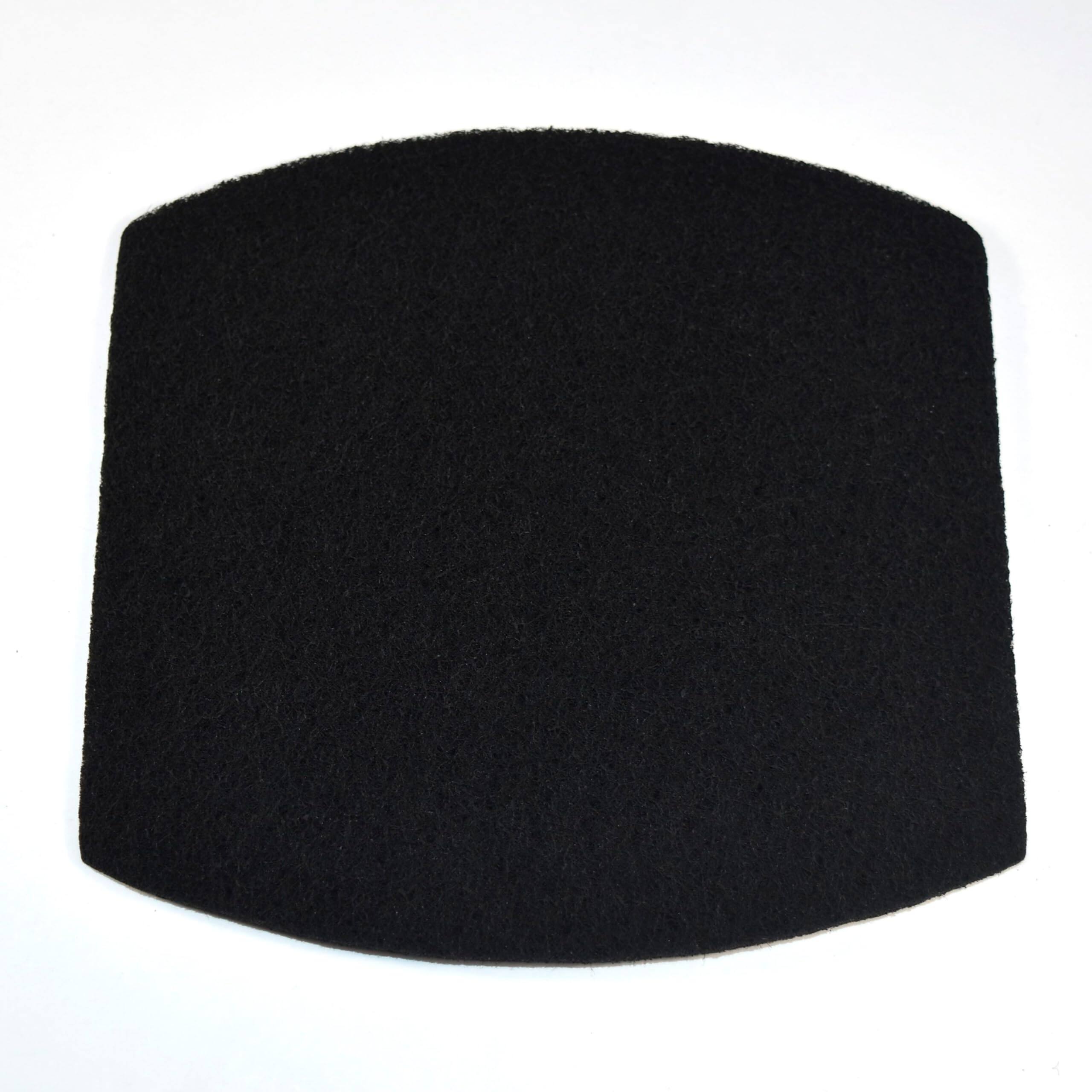 Angle. HQRP - 4-Pack Activated Carbon Litter Box Filters for Petmate Booda Clean Step - Pre-Cut Charcoal Odor Pads - Black.