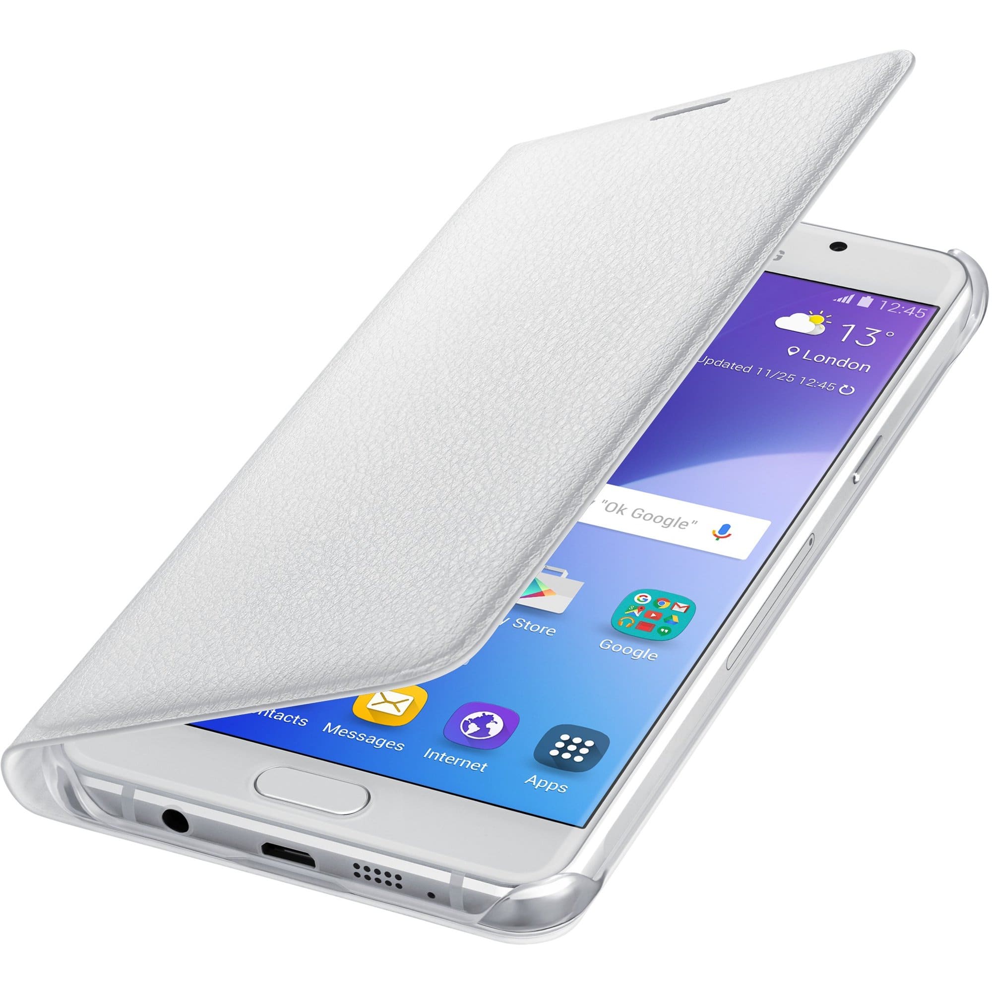 Samsung - Galaxy A5 Flip Wallet Cover I Color: - White