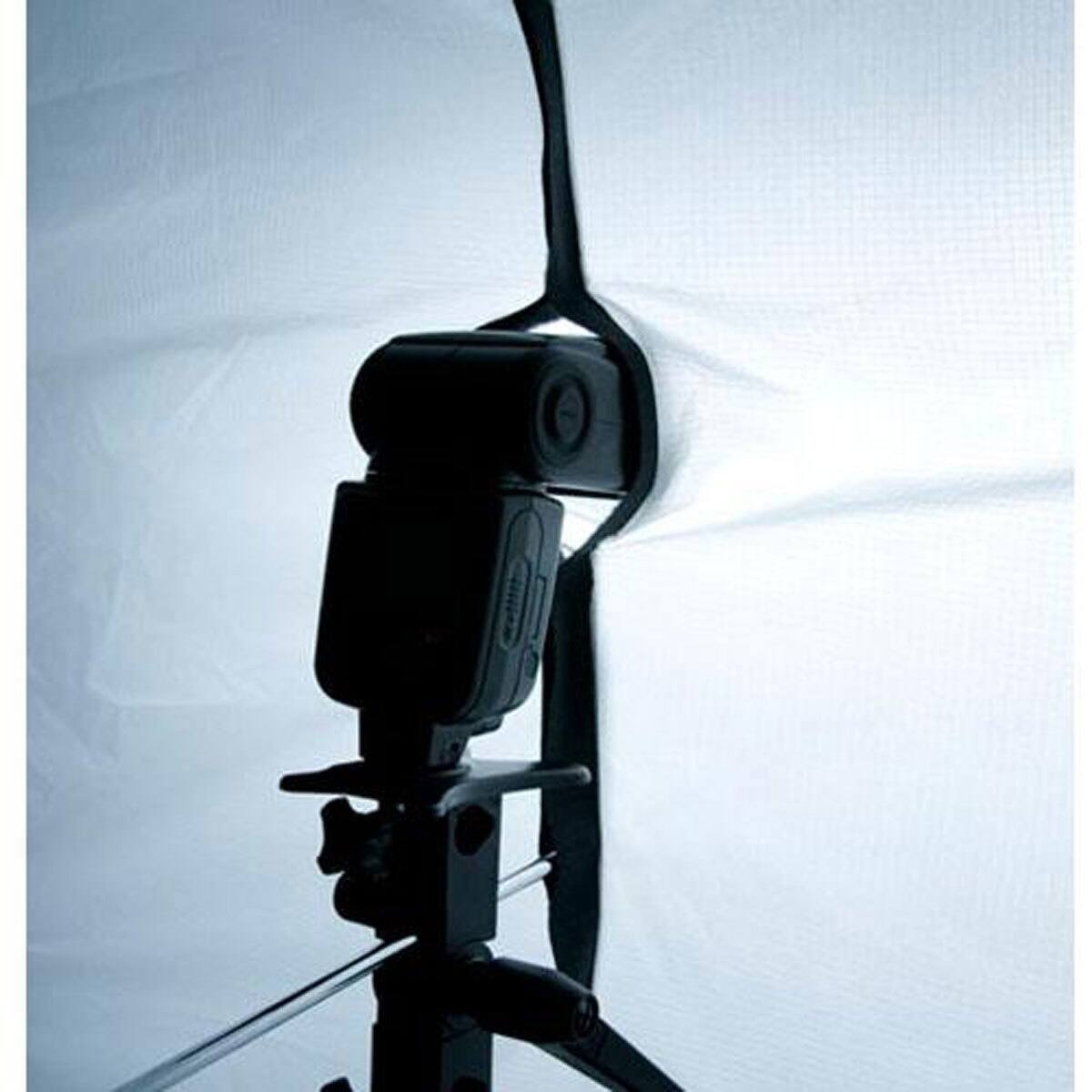 Alt View 1. Photek - Photek OP40 36" Hot Shoe Diffuser, Shoe Mount Adapter & Hook & Loop.
