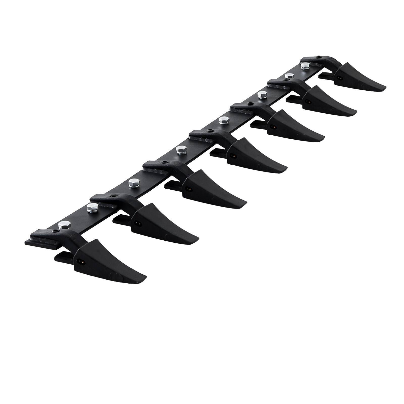 Alt View 5. VEVOR - Bucket Tooth Bar,60'', Heavy Duty Tractor Bucket 7 Teeth Bar for Loader Tractor Skidsteer, 4560lbs Load-Bearing Capacity - Black.