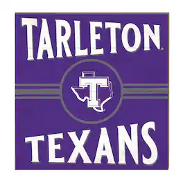 Jardine - Tarleton State Texans 10'' x 10'' Retro Team Sign - Purple