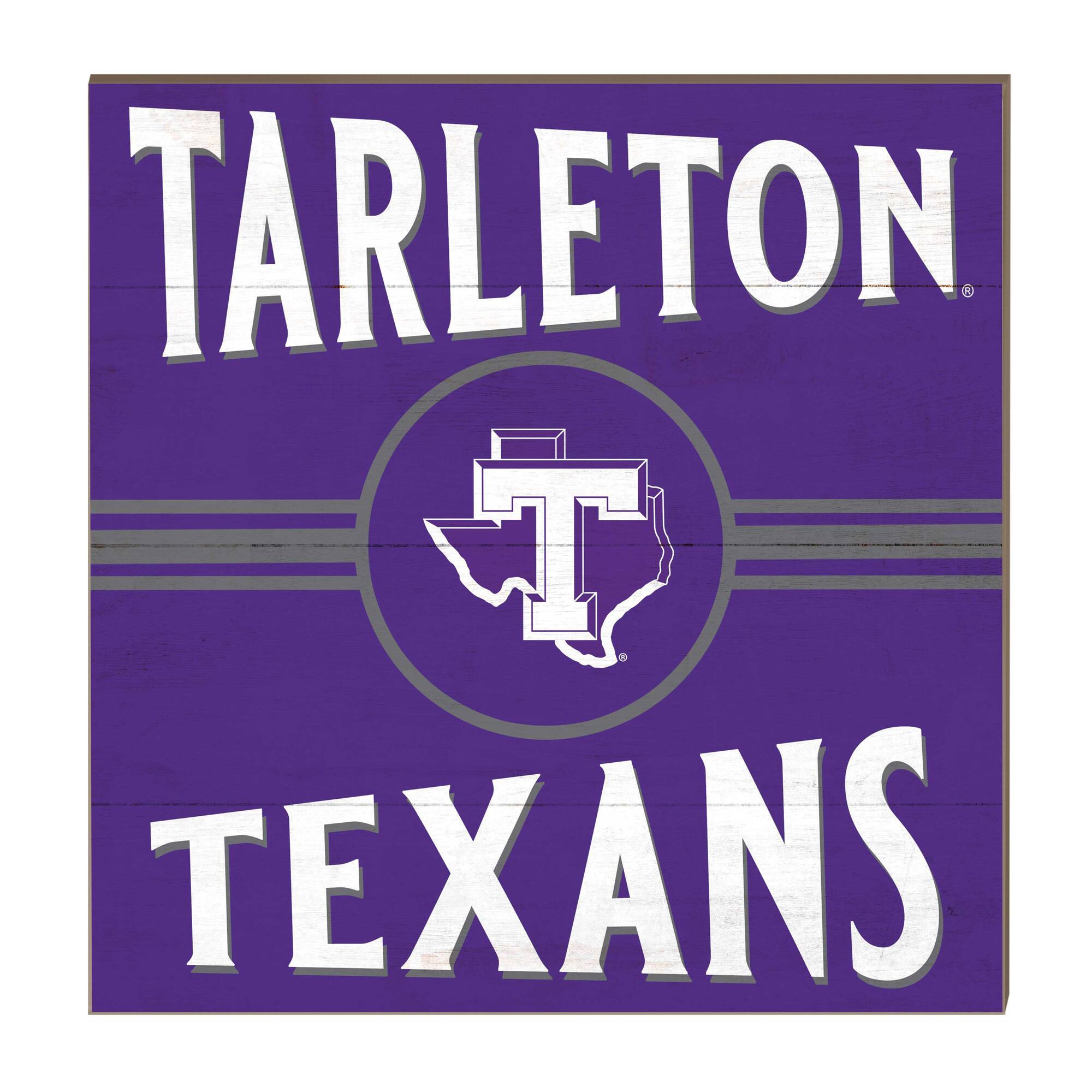 Tarleton State Texans 10'' x 10'' Retro Team Sign