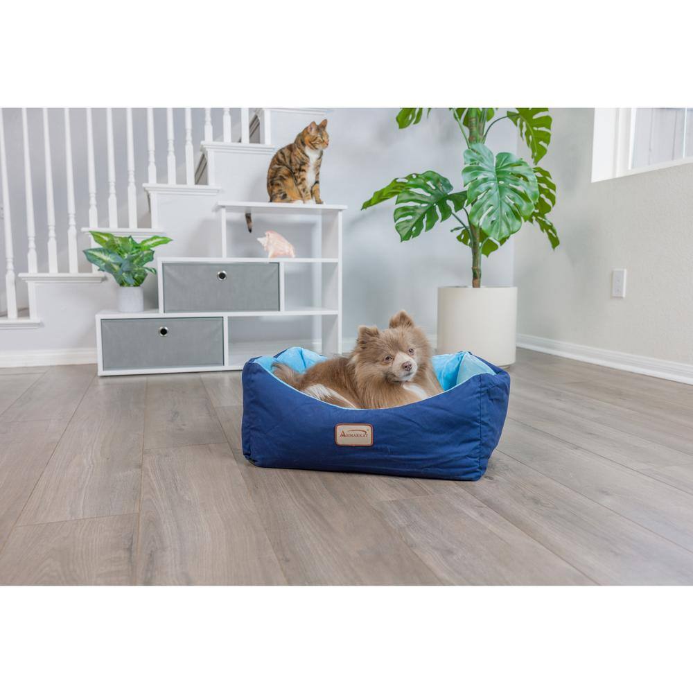 Alt View 5. Armarkat - Pet Bed Blue - Blue.