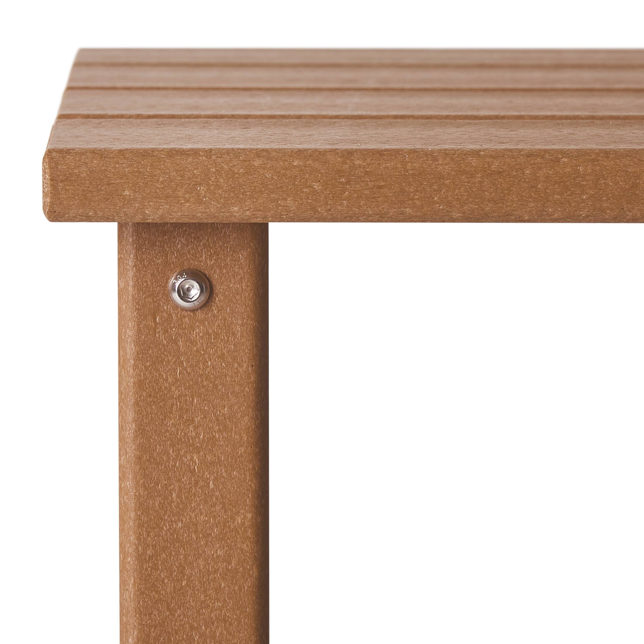 Alt View 3. WestinTrends - WestinTrends Malibu 14" square outdoor Side table for Adirondack chair - Teak.