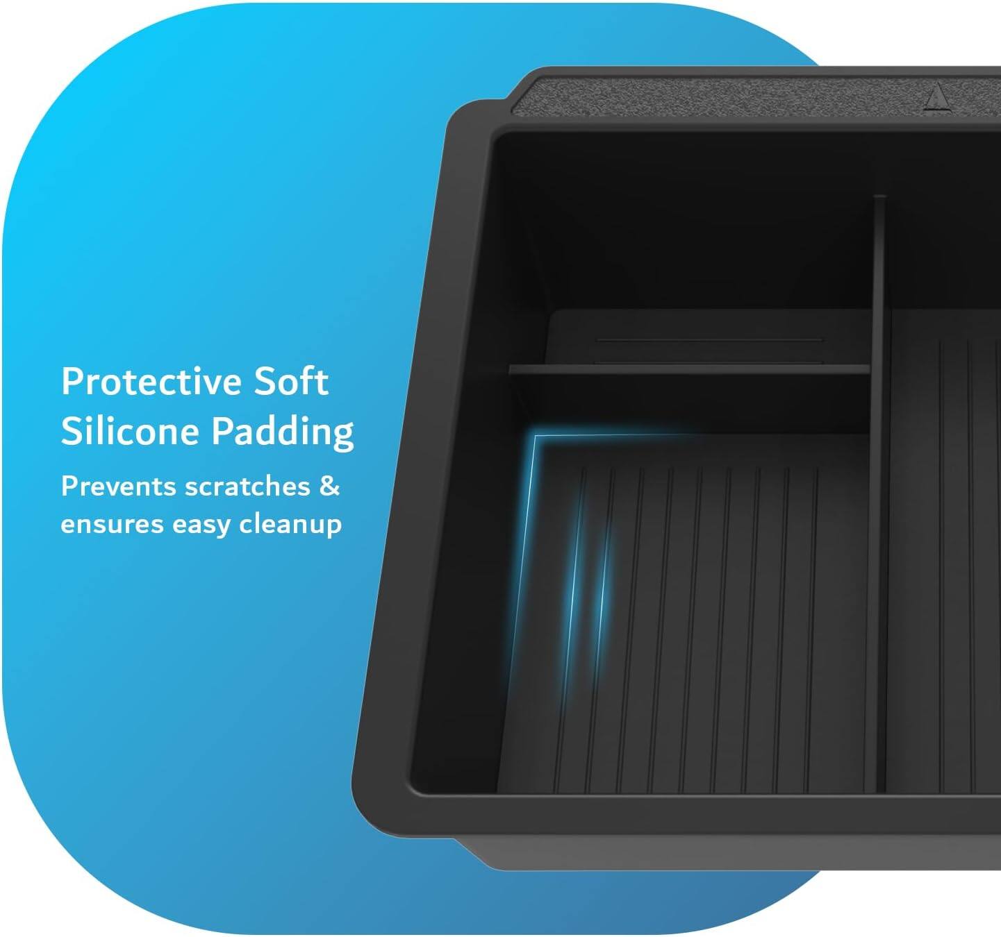 Protective Soft Silicone Padding Prevents scratches & ensures easy cleanup