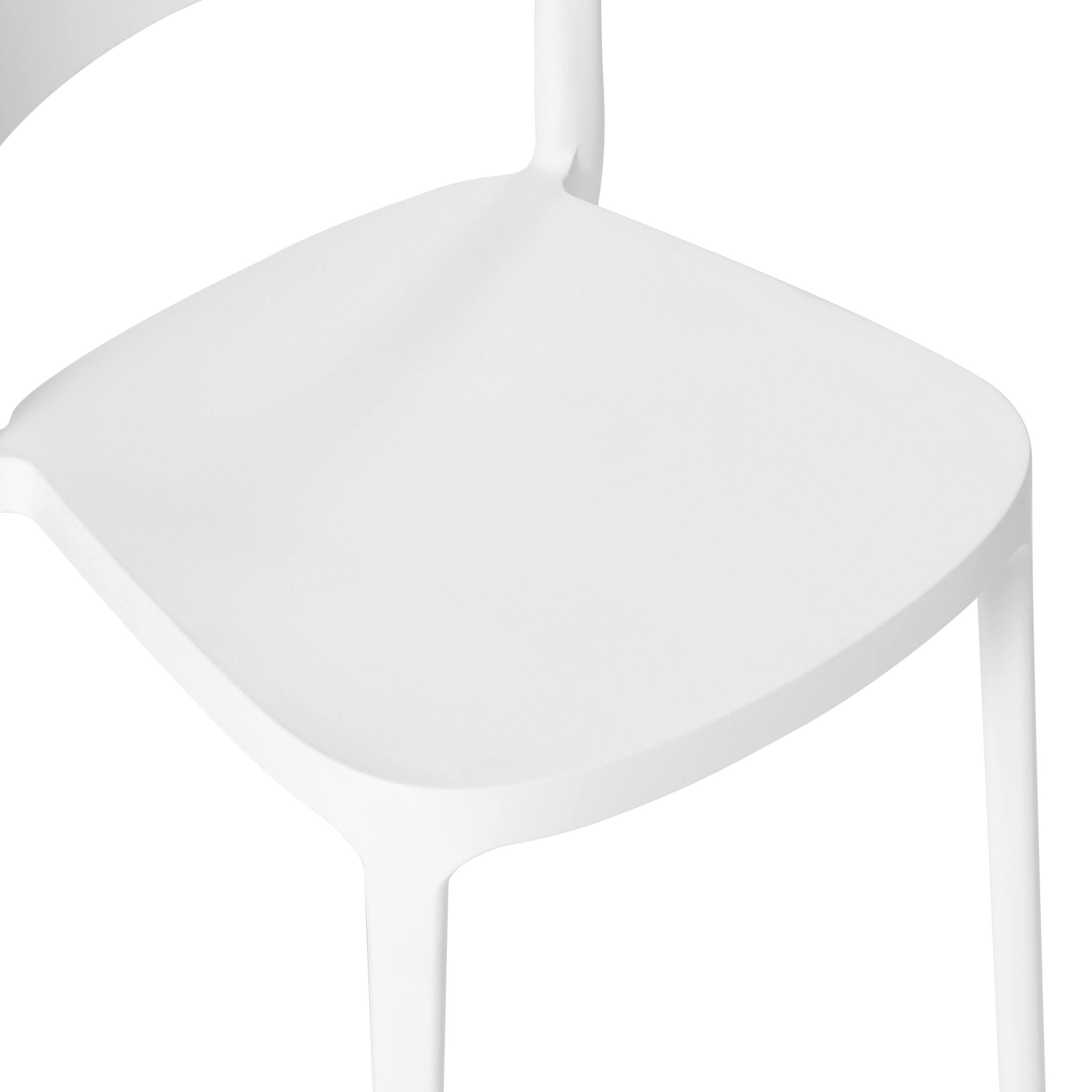 Alt View 2. WestinTrends - WestinTrends Playa Outdoor Modern Stackable Plastic Patio Dining Chairs (Set of 2) - White.
