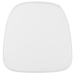 Emma + Oliver - Soft Fabric Chiavari Dining Chair Cushion - Snow White