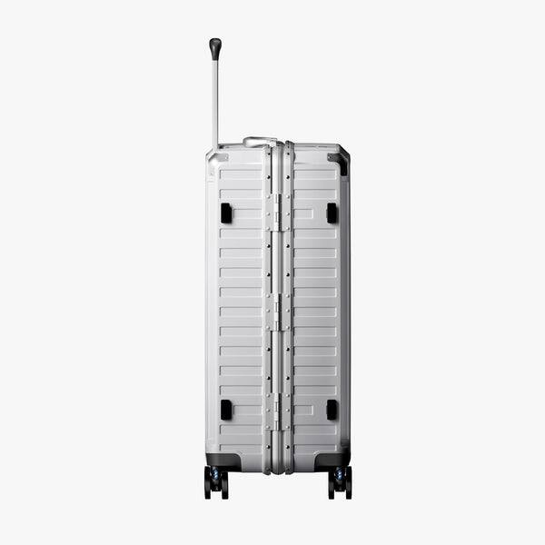 Alt View 6. LUGGEX - LUGGEX 2 Piece Sets 20" Carry on Luggage and 28" Checked Luggage, Aluminum Frame Zipperless PC Suitcase 8010S - ZX-Core - Silver.