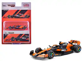 McLaren MCL60 Formula One F1 "2024 Livery Show Car" "Global64" Series 1/64 Diecast Model Car by Tarmac Works - Orange, Black