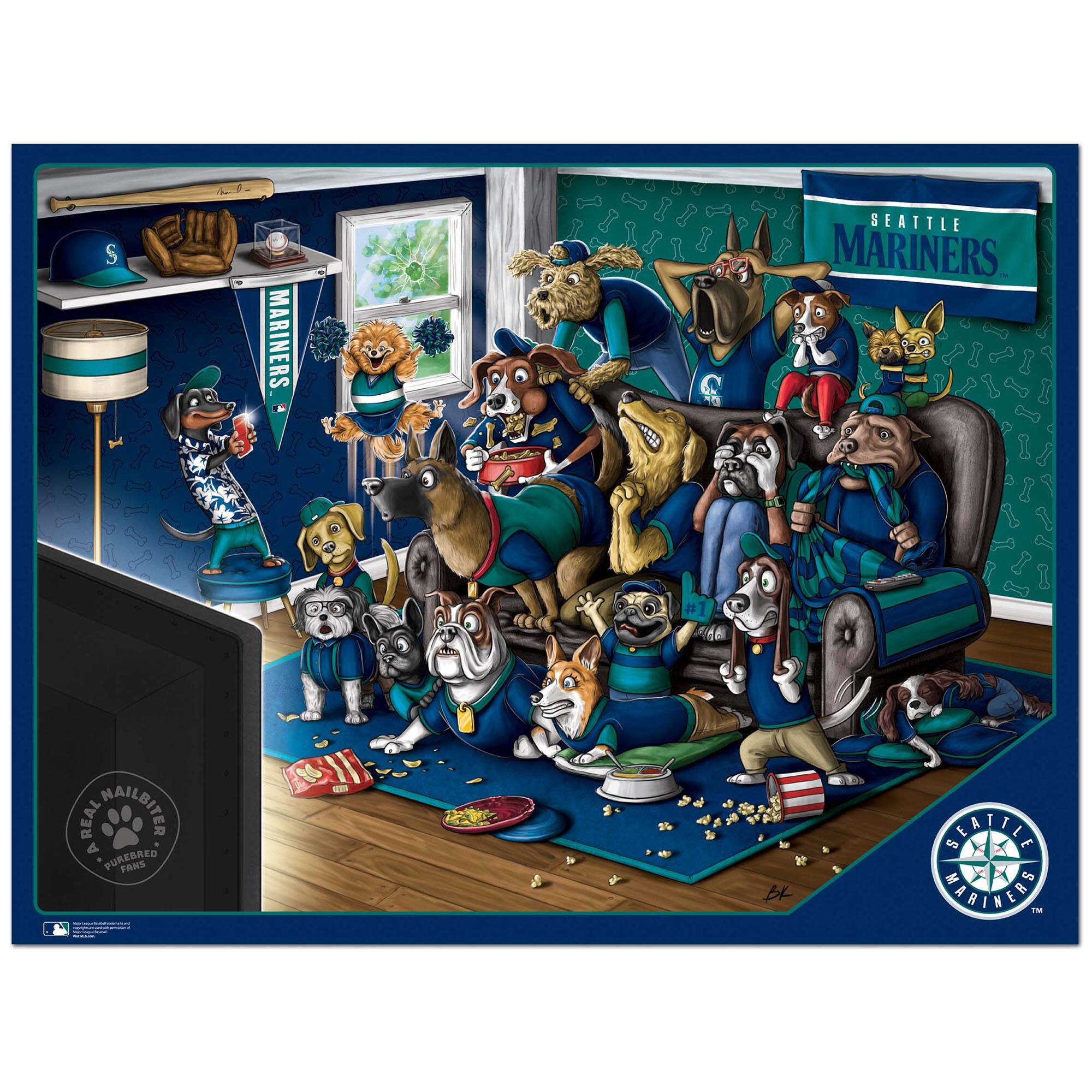 S 2 MARINERS SEATTLE MARINERS. #1 Sa REAL WAILBITED A PURESRED FANS MN SEATTLE BARIDENE 1M