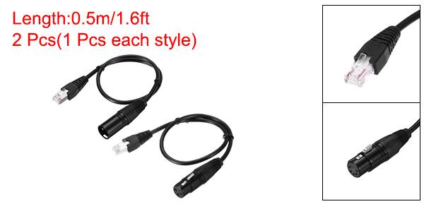 Length: 0.5m/1.6ft  
2 Pcs (1 Pcs each style)