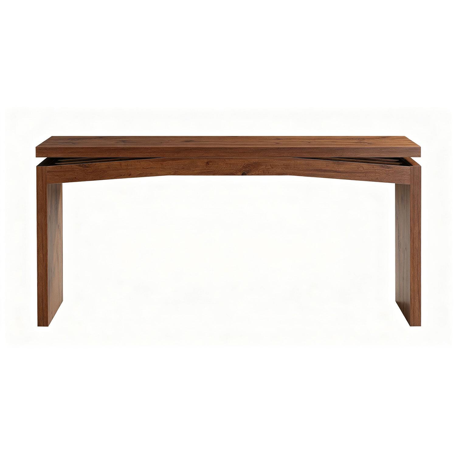 Alt View 1. Z-Edge - Console Tables, 62-Inch Wooden Sofa Tables, Narrow Long Behind Couch, Modern Entryway Tables Rectangular for Living Room - Walnut.