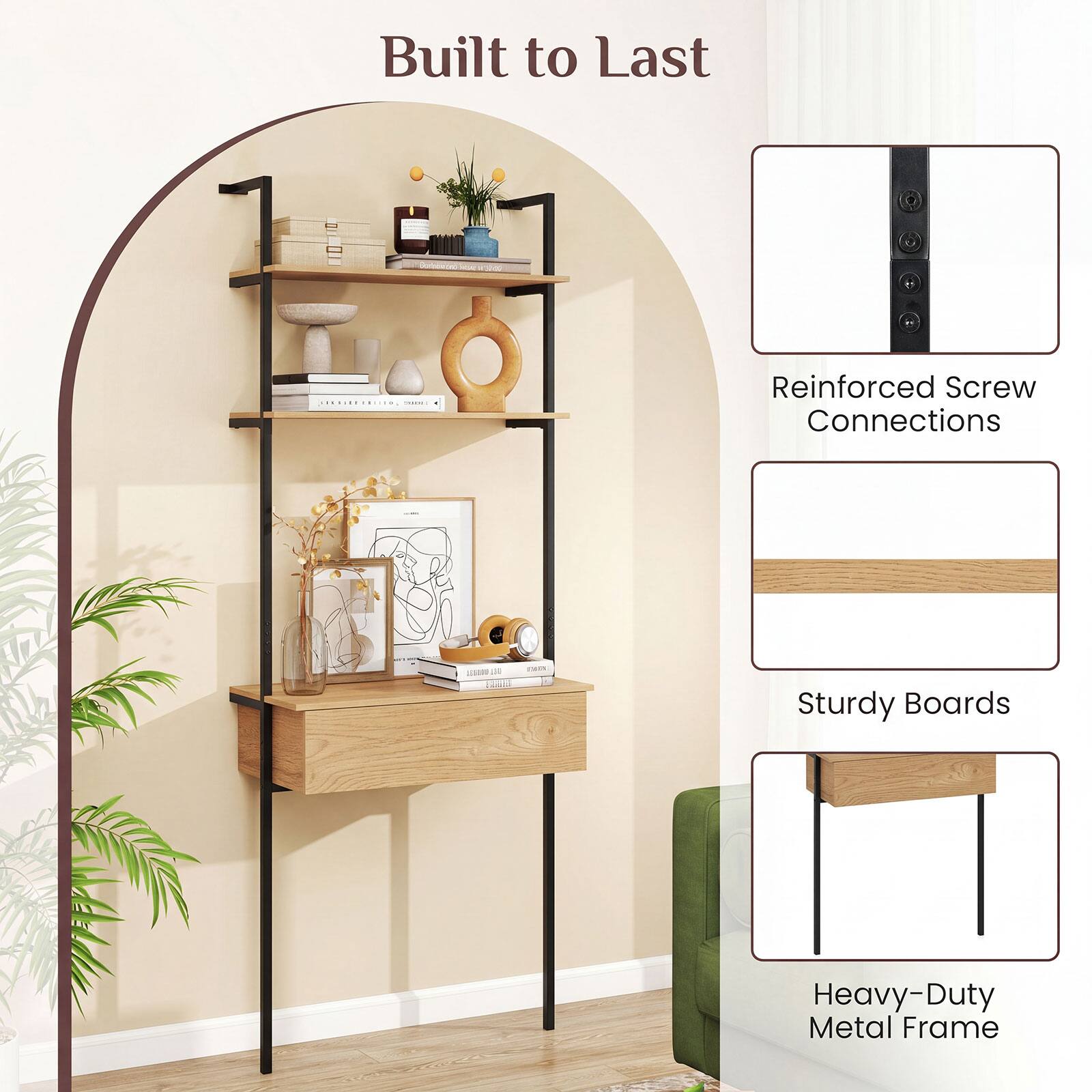 Built to Last

- Reinforced Screw Connections
- Sturdy Boards
- Heavy-Duty Metal Frame