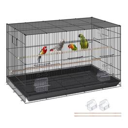 VEVOR - 30 inch Bird Cage, Metal Large Parakeet Cages for Cockatiels Small Parrot Budgies Lovebirds Canaries, Pet Bird Cage