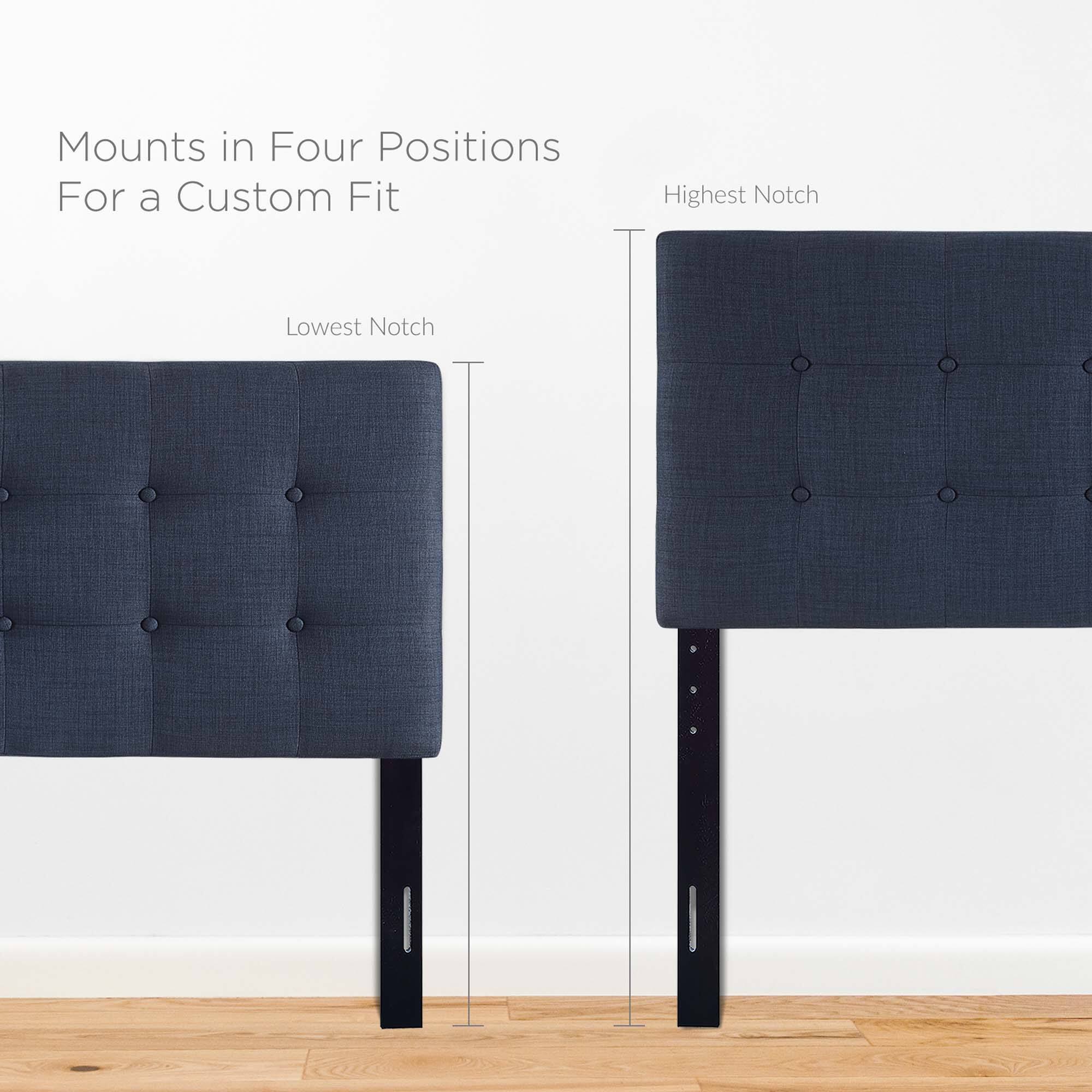 Mounts in Four Positions  
For a Custom Fit  

Lowest Notch  
Highest Notch