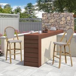 Bamboo Pattern/Grey-Bar Stool