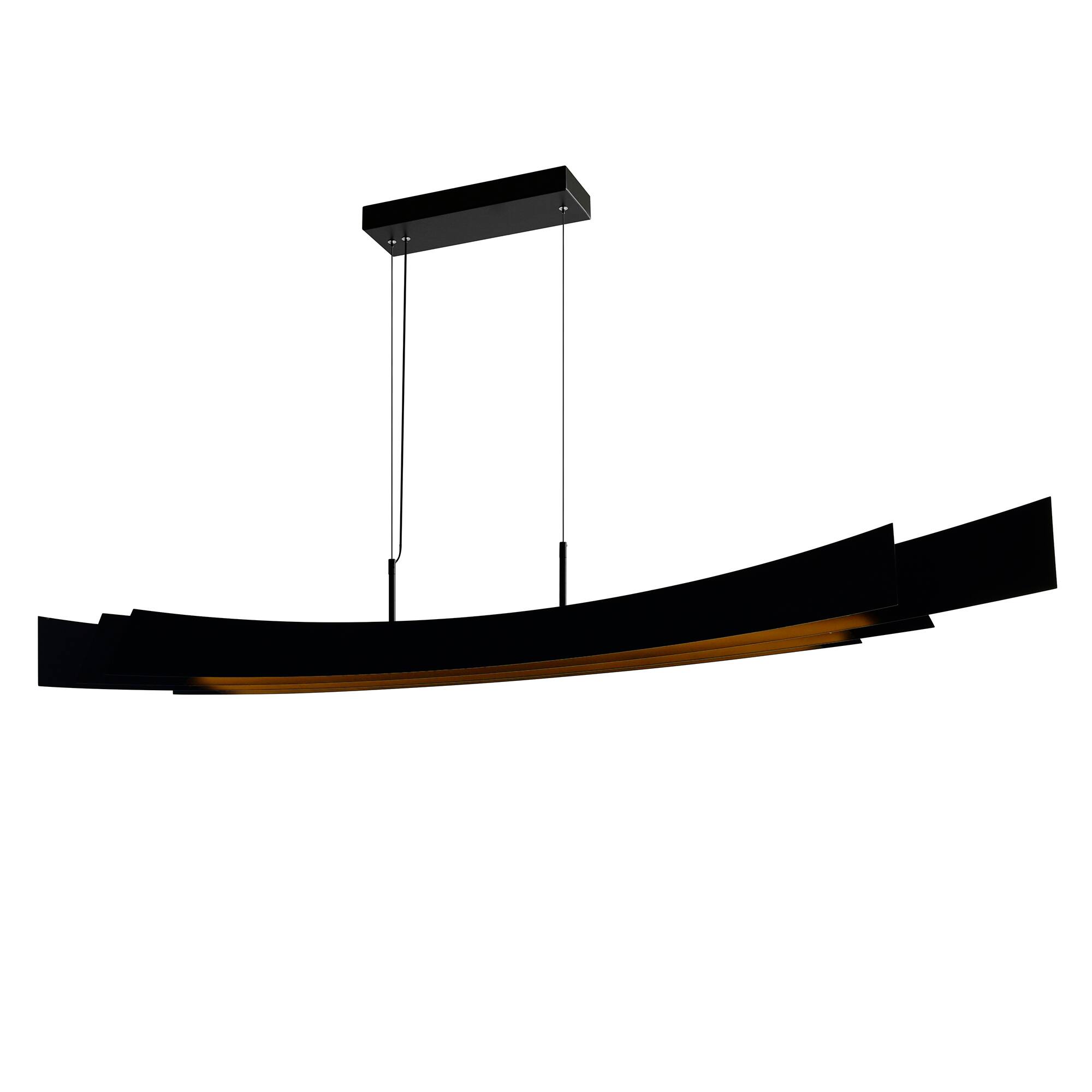 Front. CWI Lighting - Candora Integrated LED Black Island/Pool Table Light - Black.