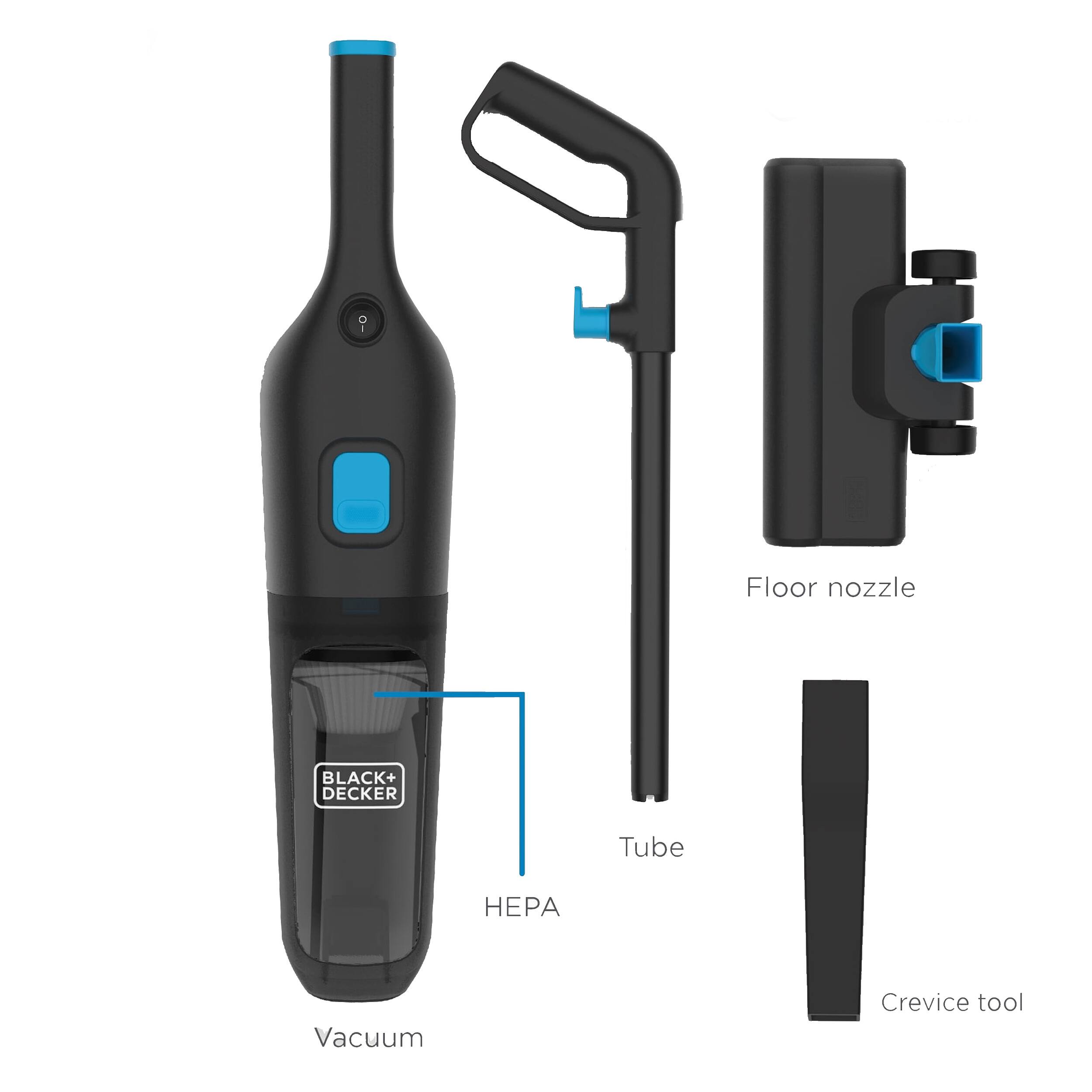 oe i Floor nozzle BLACK+ DECKER Tube HEPA Vacuum Crevice tool