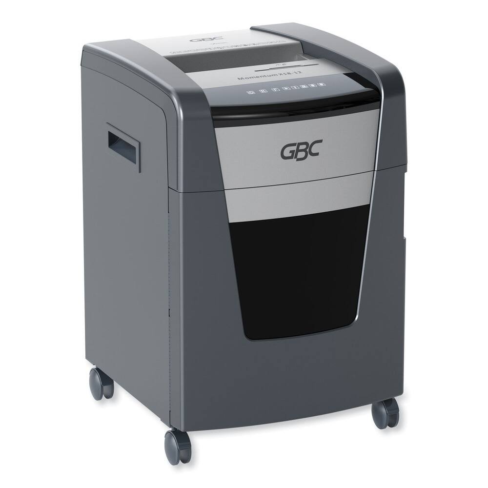 GBC - WSM177002 Momentum X18-12 18 Manual Sheet Capacity Micro-Cut P-4 Anti-Jam Shredder - Black/Silver