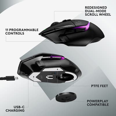 Logitech G502 X PLUS LIGHTSPEED Wireless Optical Gaming Mouse with Logitech G502 X PLUS LIGHTSPEED Wireless Optical Gaming Mouse with