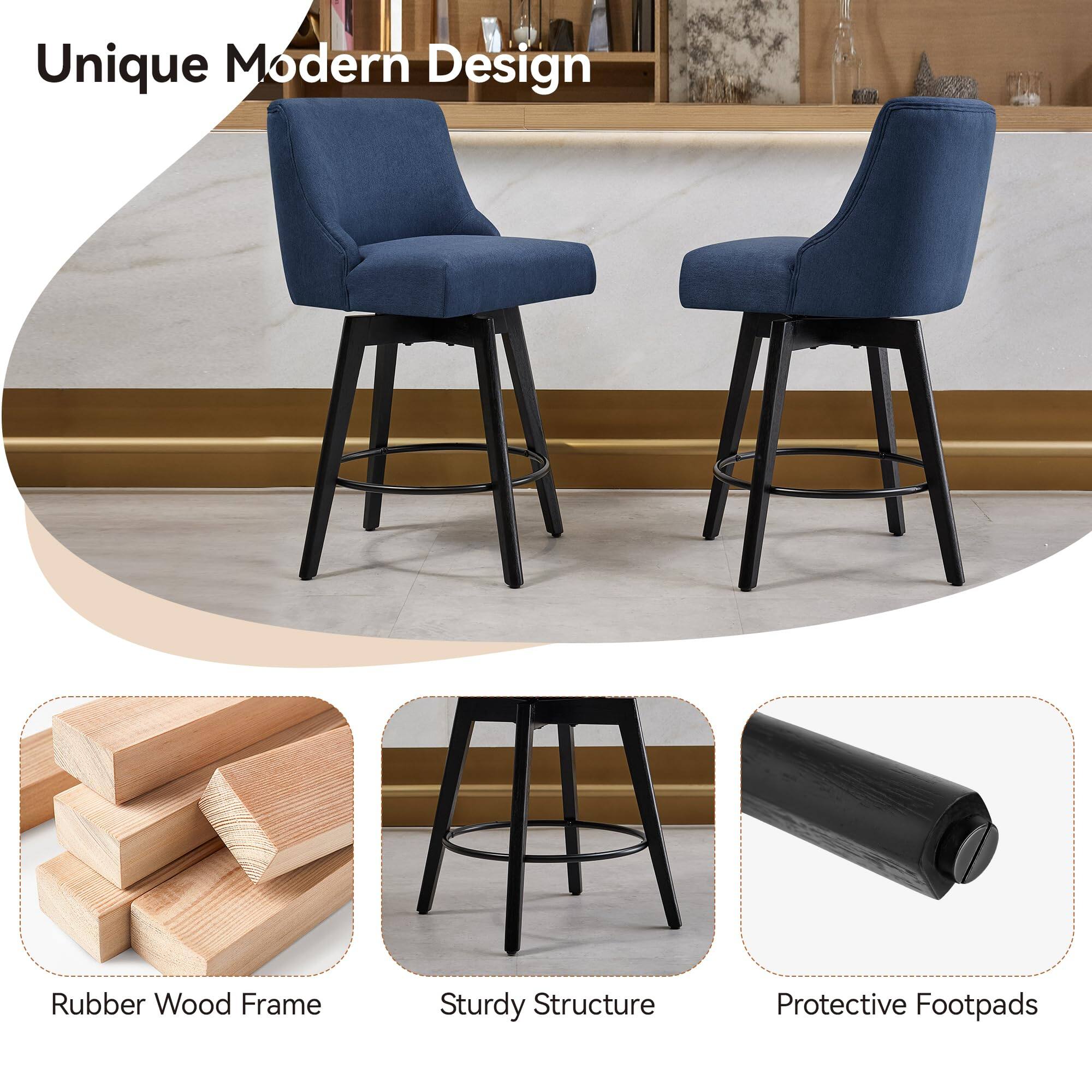 Unique Modern Design

Rubber Wood Frame

Sturdy Structure

Protective Footpads