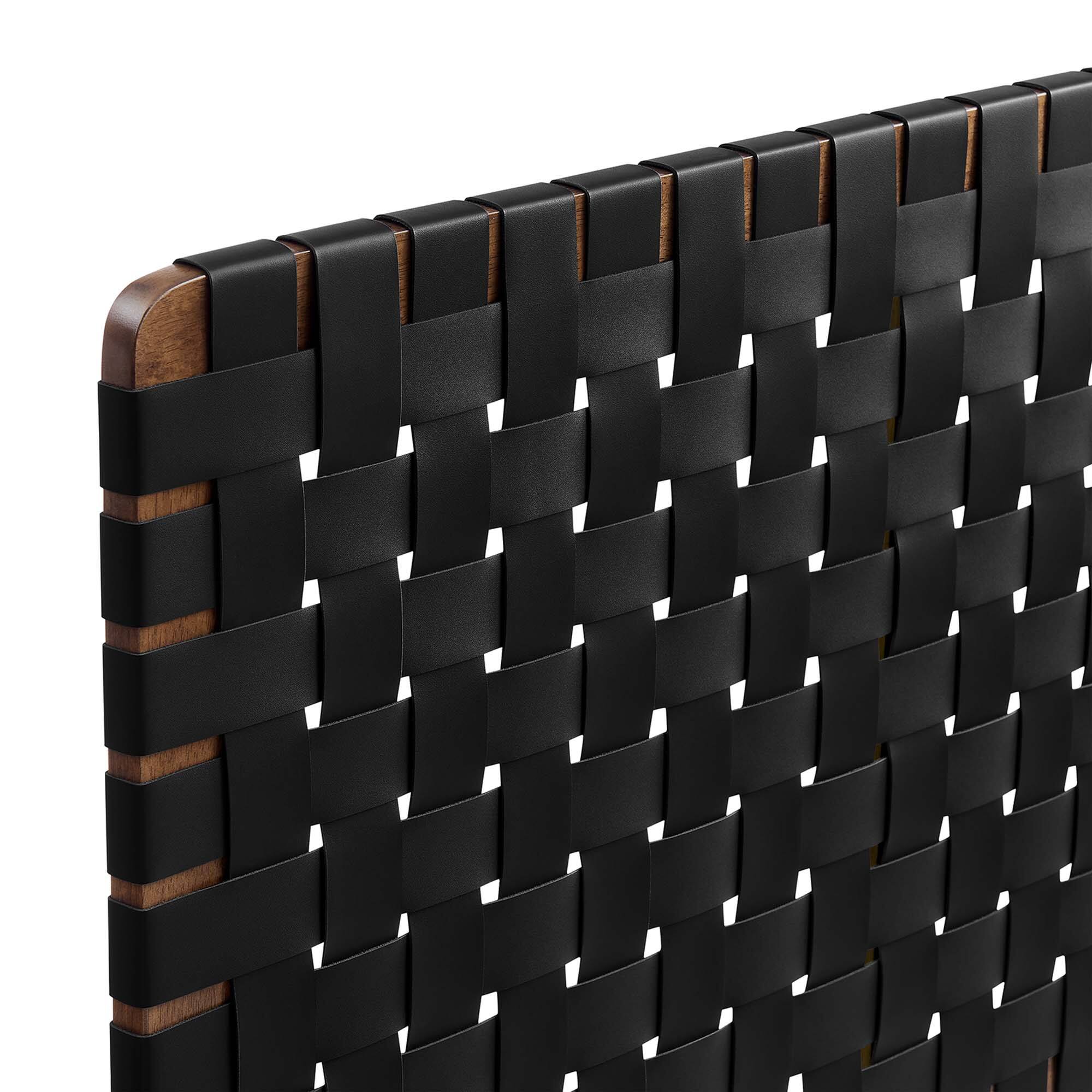 Alt View 2. Modway - Sparta Weave Vegan Leather King Headboard by Modway - Black.