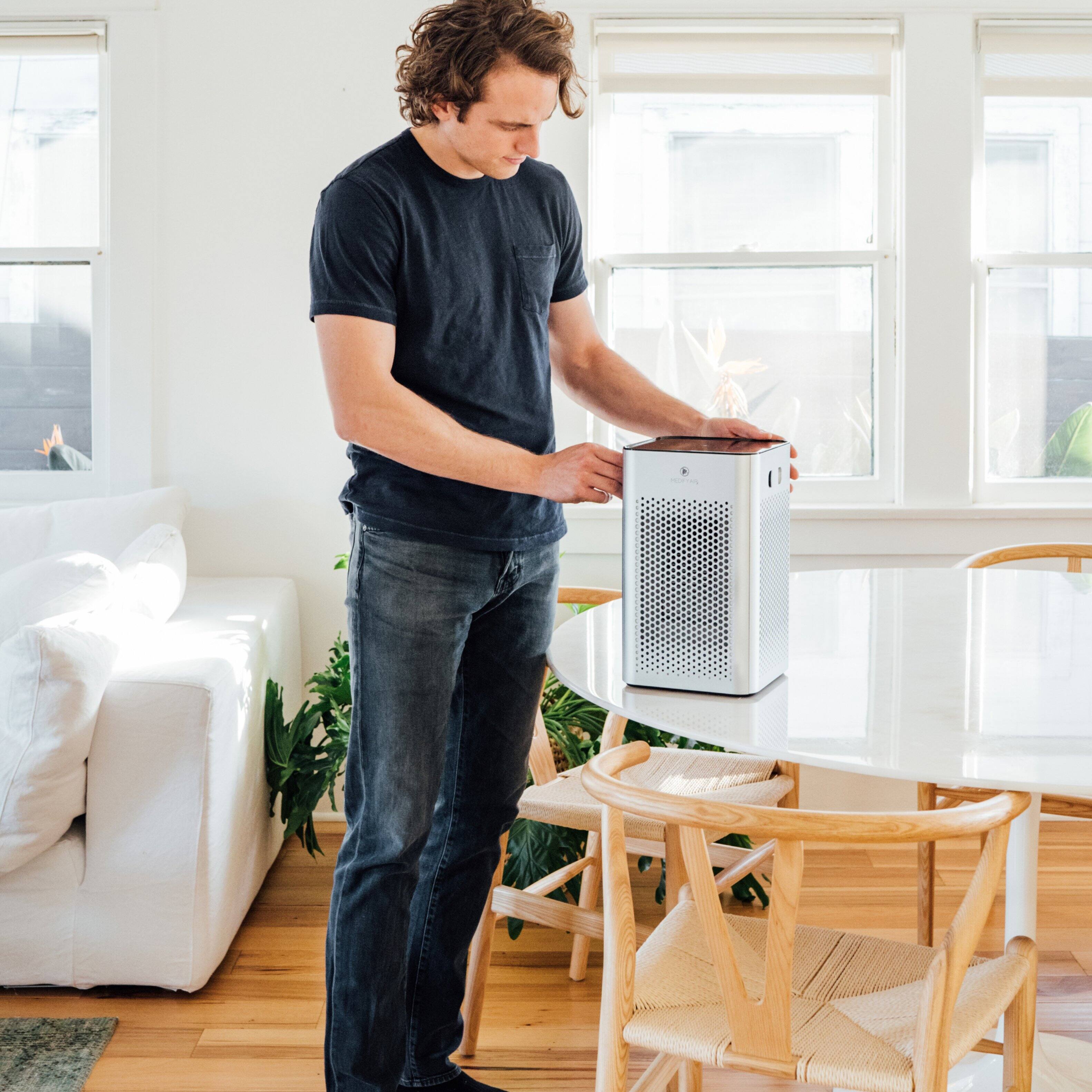 Alt View 13. Medify Air - Medify MA-25 413 Sq. Ft. Portable Air Purifier with True HEPA H13 Filter - Silver.