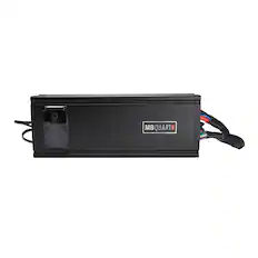 Front. MB Quart - MB Quart Discus 4 Channel Marine Amplifier with Top Mounted Controls, 520 Watts - Black.