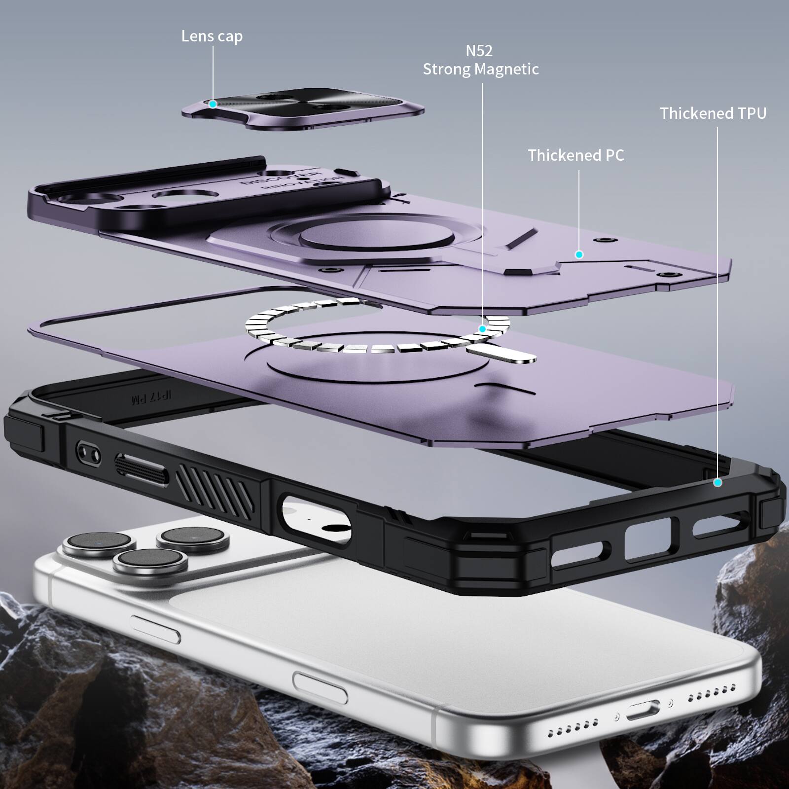 Lens cap N52 Strong Magnetic Thickened TPU Thickened PC