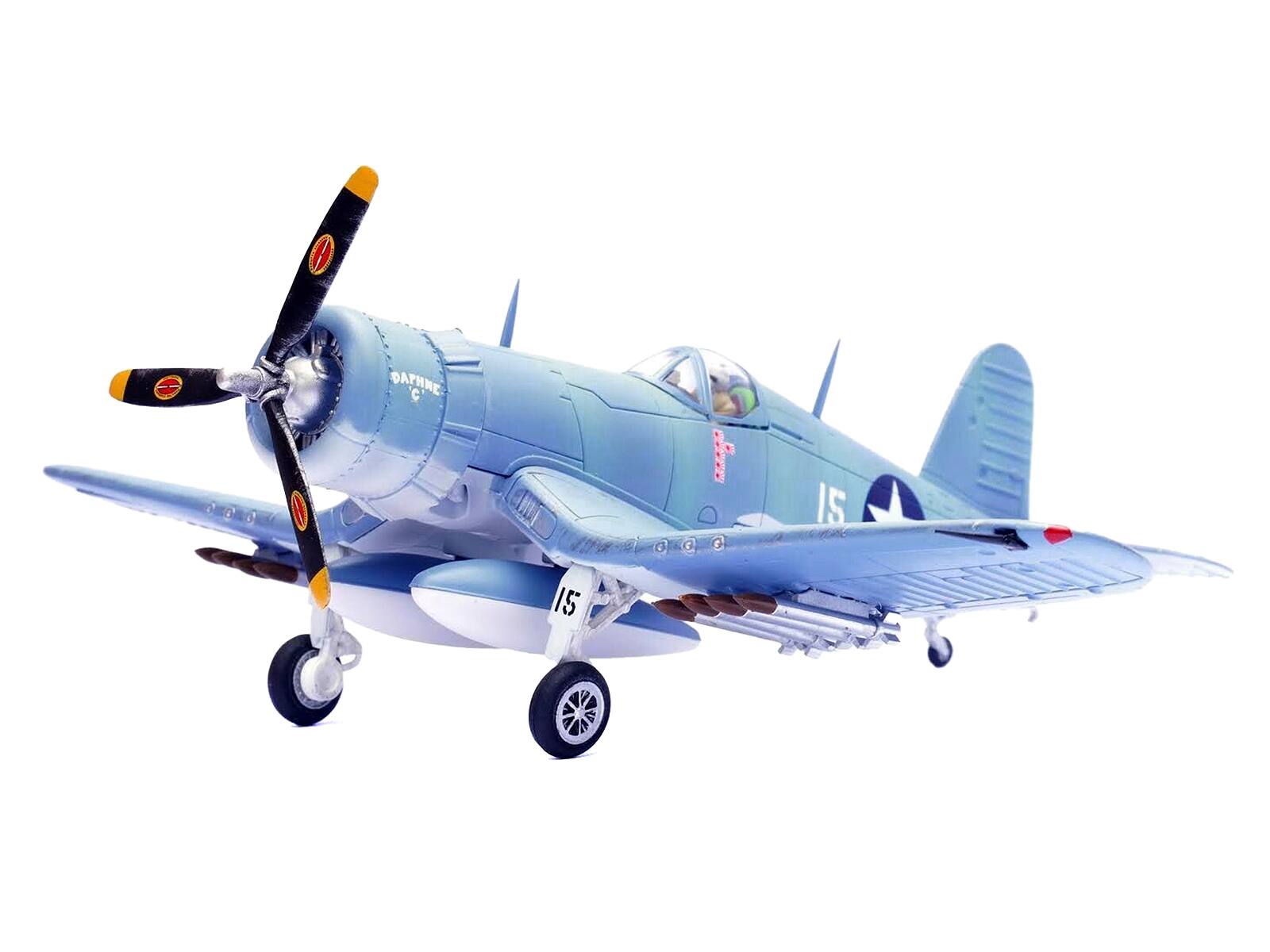 Angle. Legion - Vought F4U-1 Corsair Fighter Daphne 'C' 2nd Lt. James N. Cupp VMF-213 Hell Hawks Guadalcanal 1943 US Marines 1/72 - Blue.