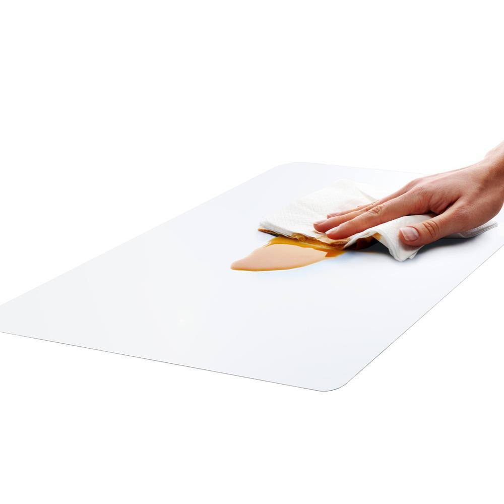 Angle. Floortex - Desktex® Anti-Microbial Vinyl Desk Pad - 19" x 24" - Fresh Mist.