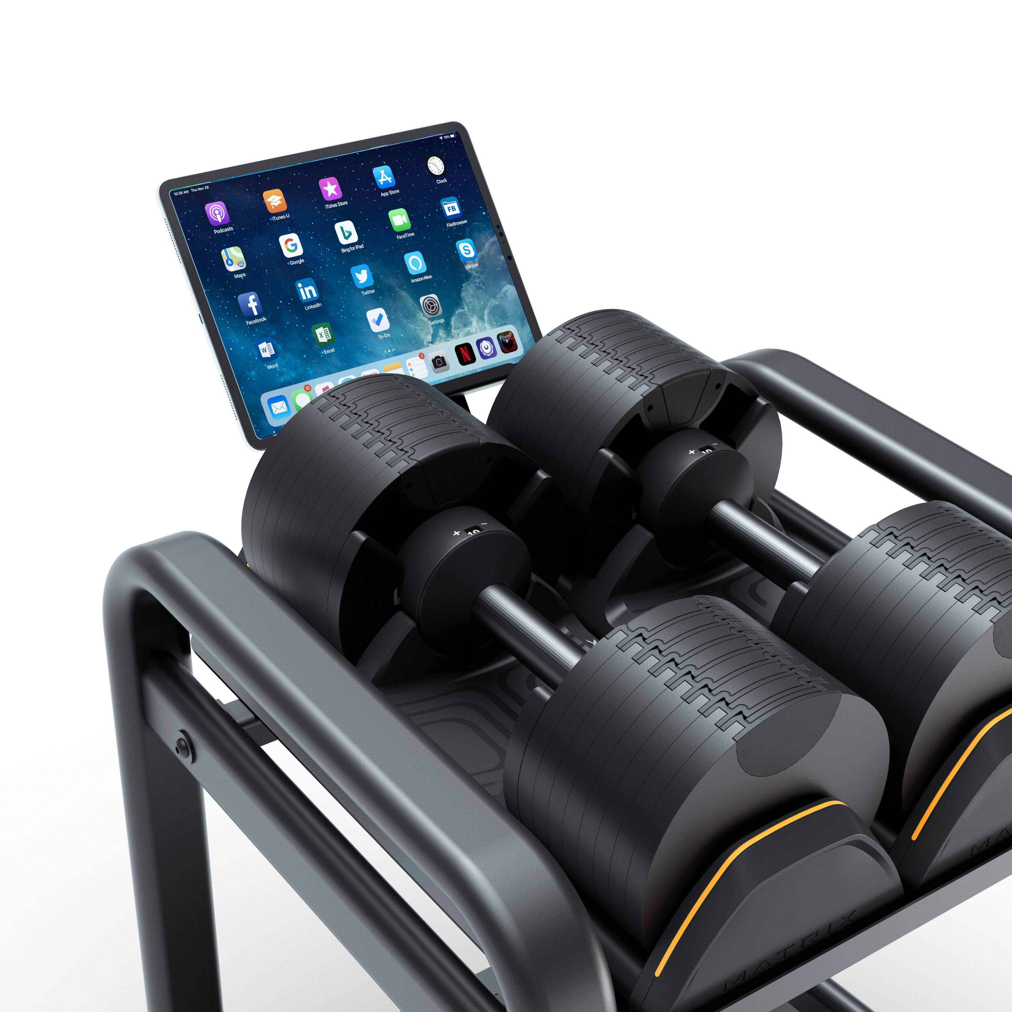 Alt View 12. Matrix - Dumbbell Storage Rack - Black.