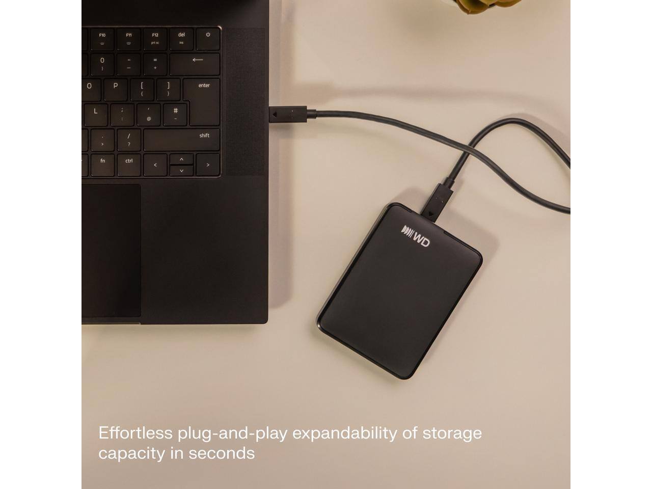 Western Digital 4TB Elements Hard Drive USB 3.2 Gen 1/USB 3.0