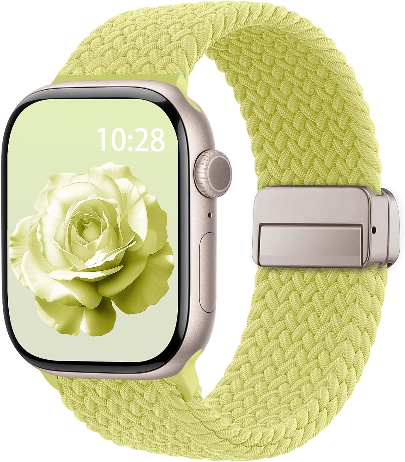 Core Tech - Braided Stretchy Magnetic Watch Band for Apple Watch 38/40/41/42mm - Neon Yellow
