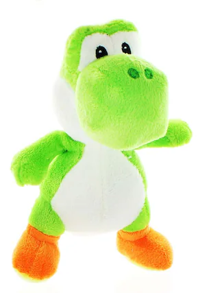 Front. Super Mario Bros. - Super Mario Bros. 7" Plush: Green Yoshi - Green.