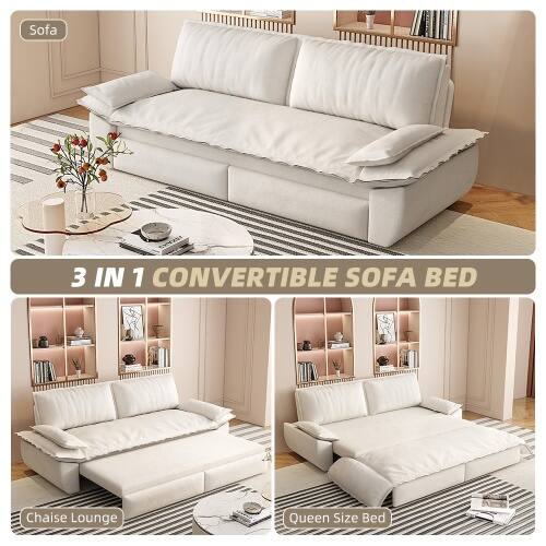 Sofa 3 IN 1 CONVERTIBLE SOFA BED  
Chaise Lounge  
Queen Size Bed