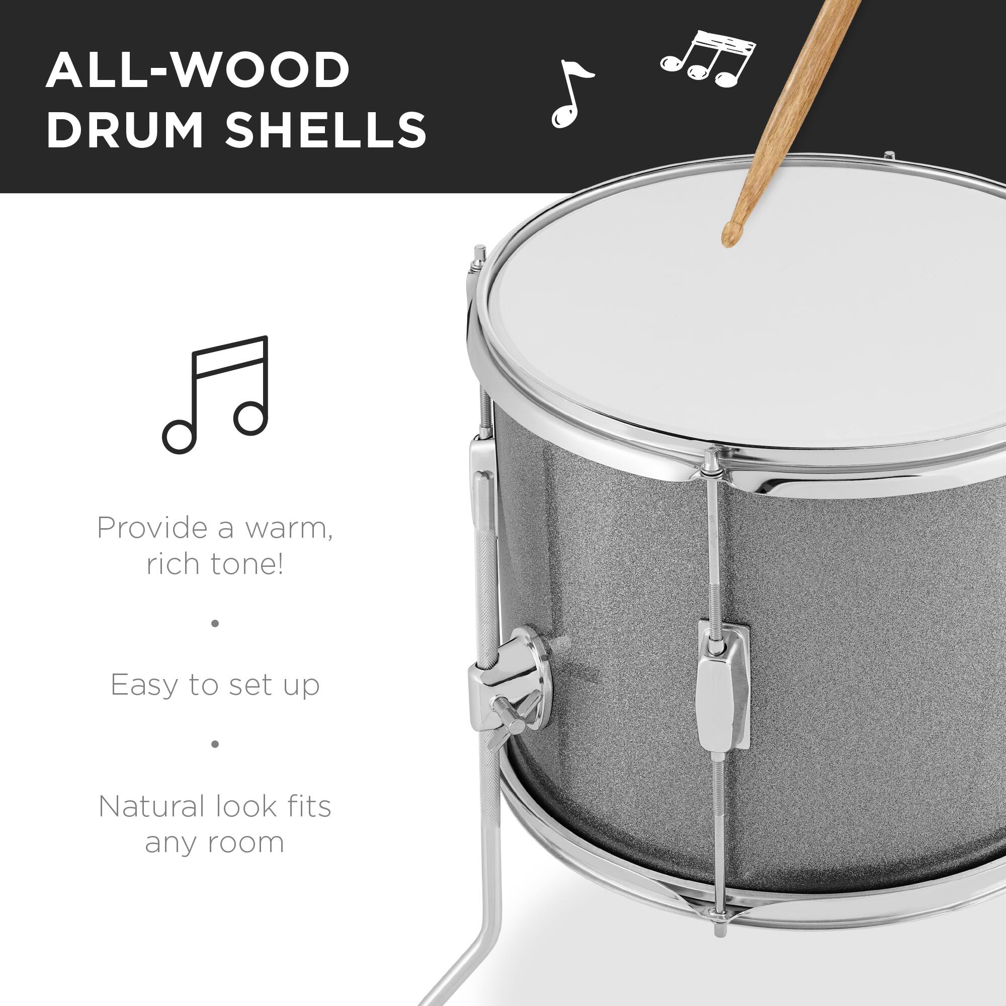 ALL-WOOD DRUM SHELLS

- Provide a warm, rich tone!
- Easy to set up
- Natural look fits any room