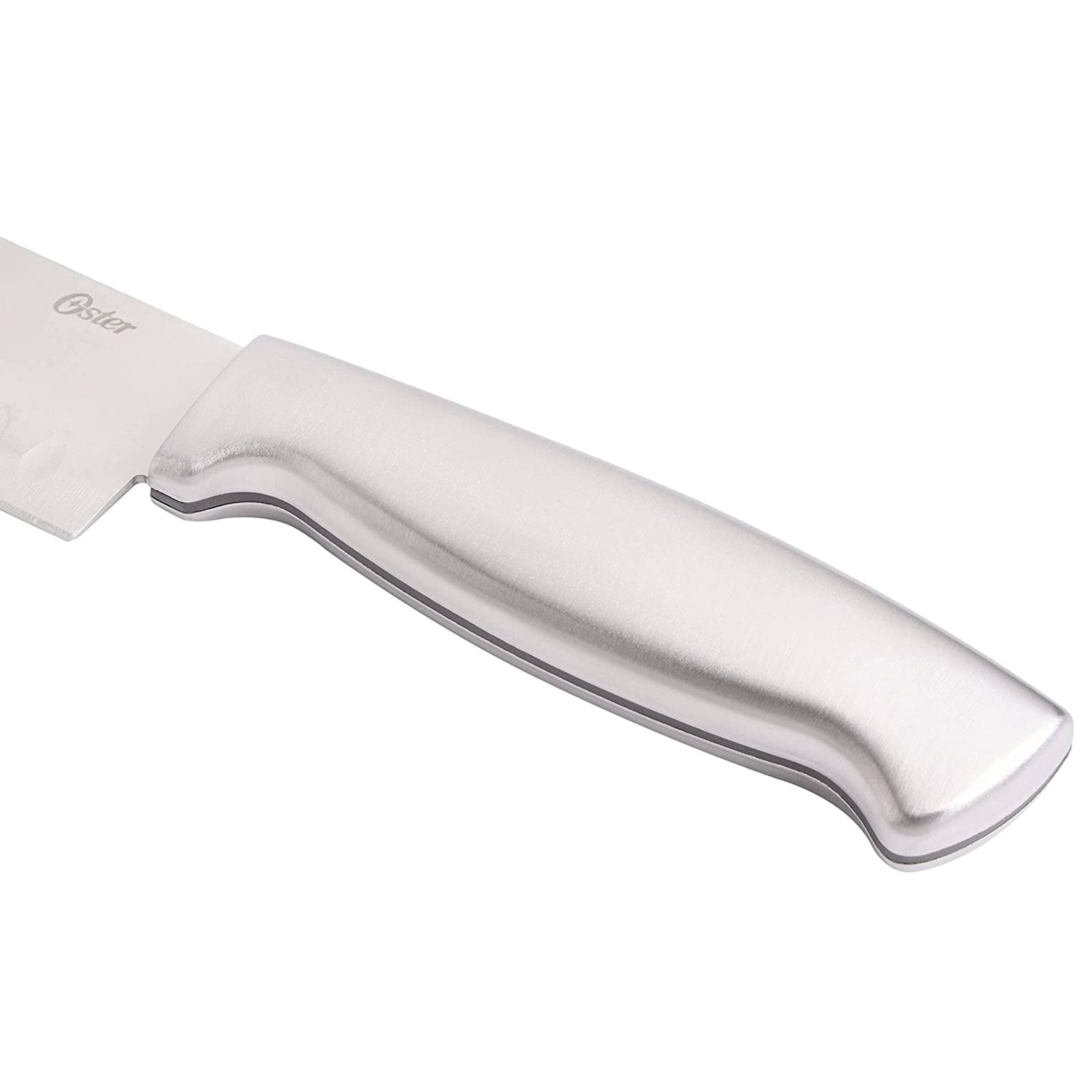 Alt View 2. Oster - Oster Baldwyn 6.5 Inch High Carbon Stainless Steel Santoku Knife - Silver.