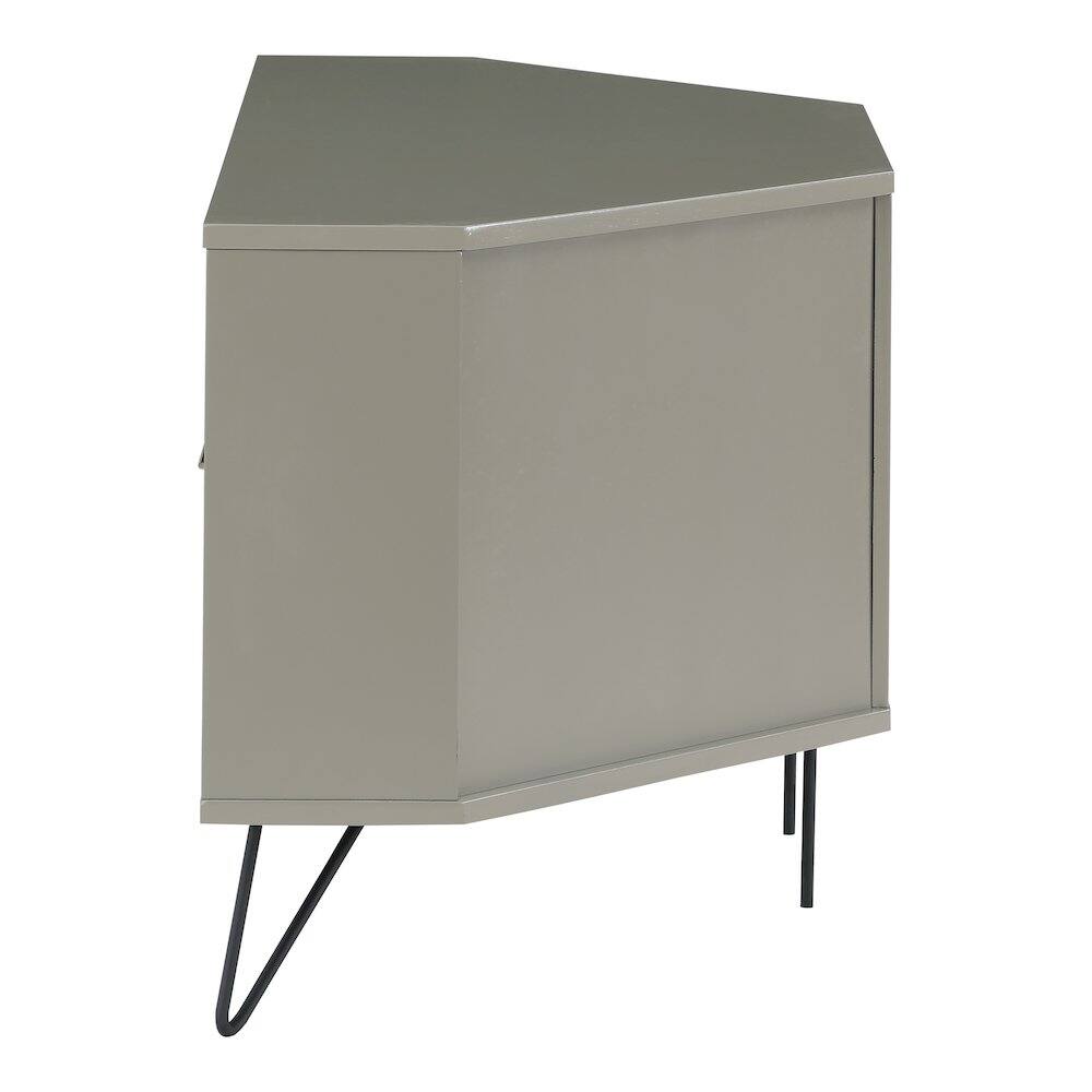 Alt View 1. Furniture of America - Emilia Modern Wood Multi-Storage Corner TV Stand in Gray - Gray.