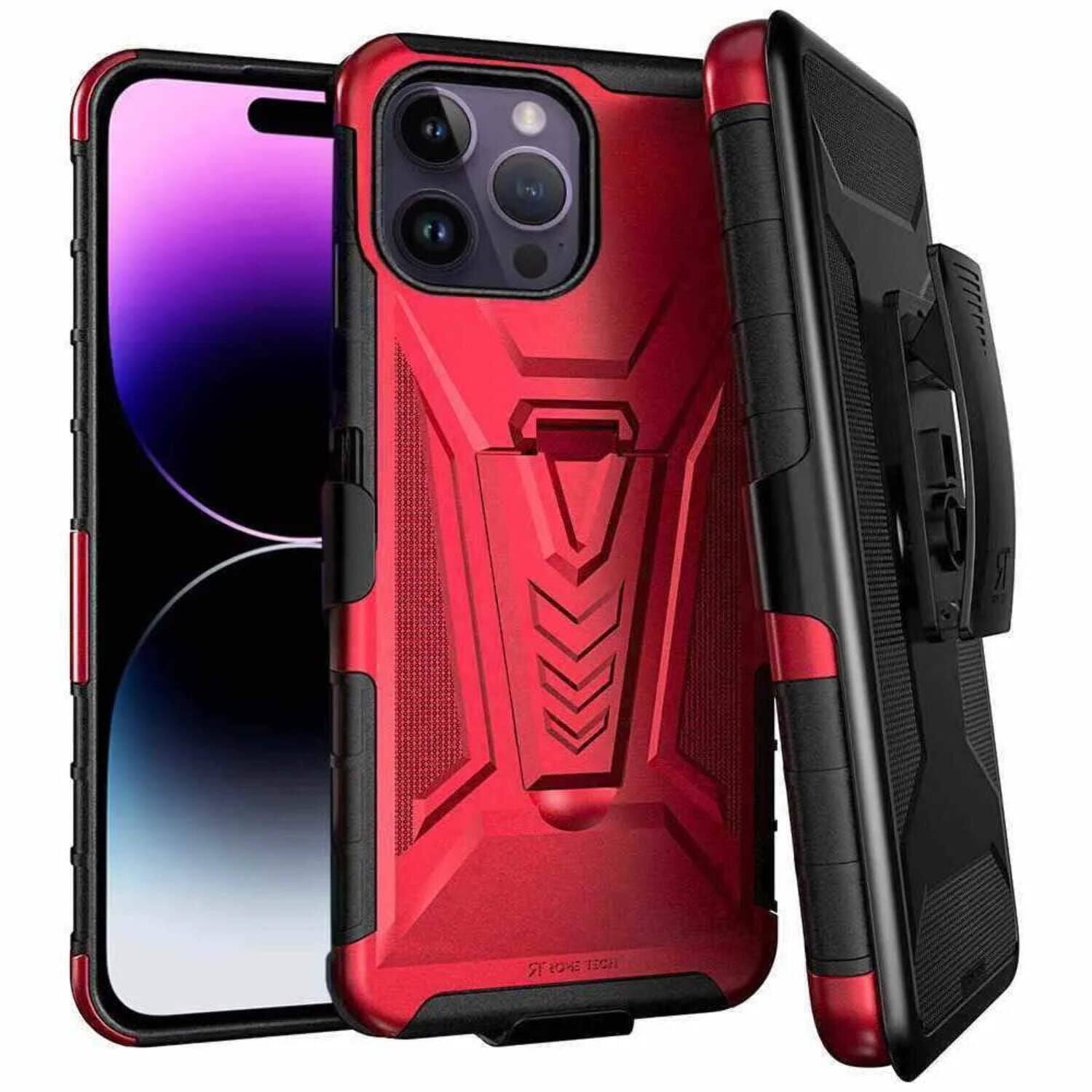 RomeTech - Rome Tech Dual Layer Holster for iPhone 14 Pro Max - Red