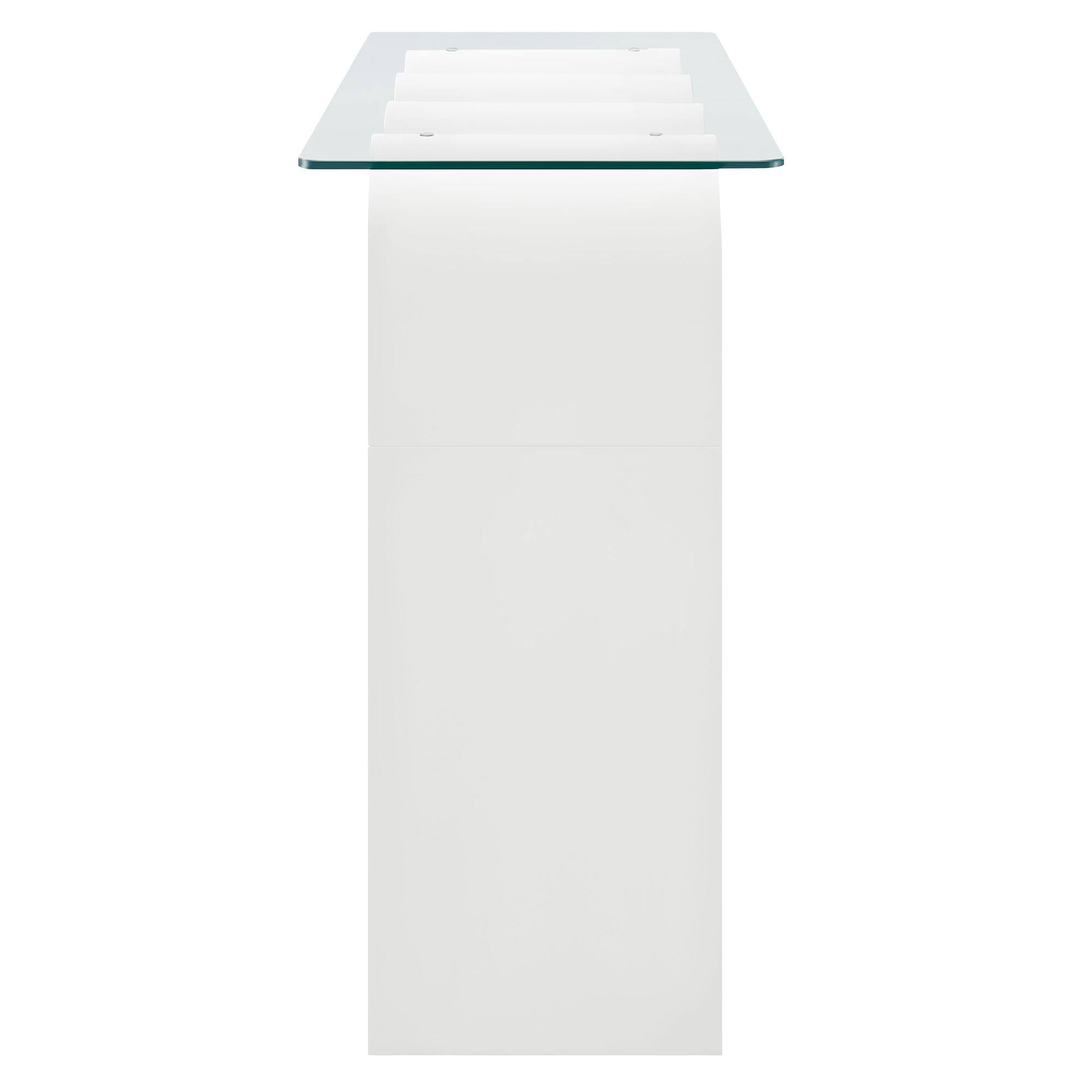 Alt View 2. Modway - Ondine Glass Top 50" Console Table by Modway - White.
