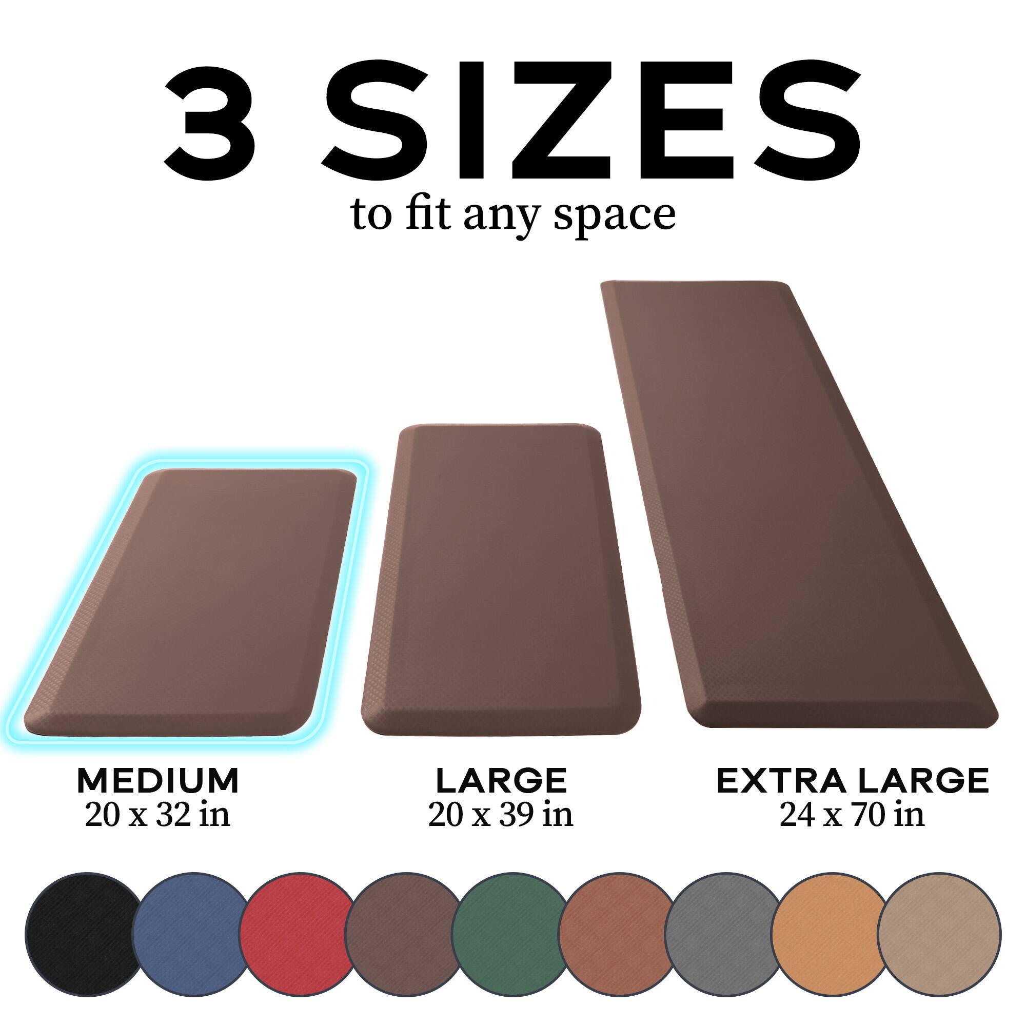 3 SIZES to fit any space

MEDIUM 20 x 32 in

LARGE 20 x 39 in

EXTRA LARGE 24 x 70 in