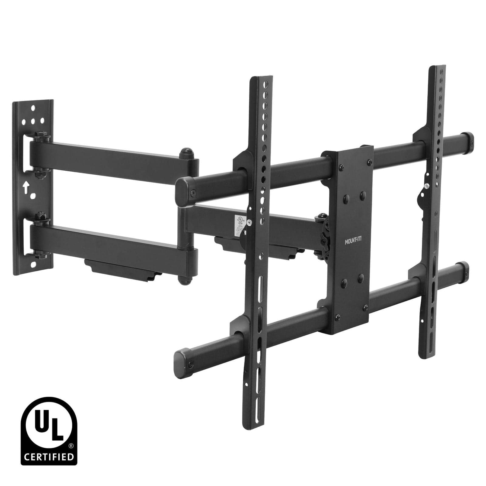 Mount-It! - UL-Certified Heavy-Duty Full-Motion TV Mount 37–80" (110 lb Cap, 24.2" Extension) - Black