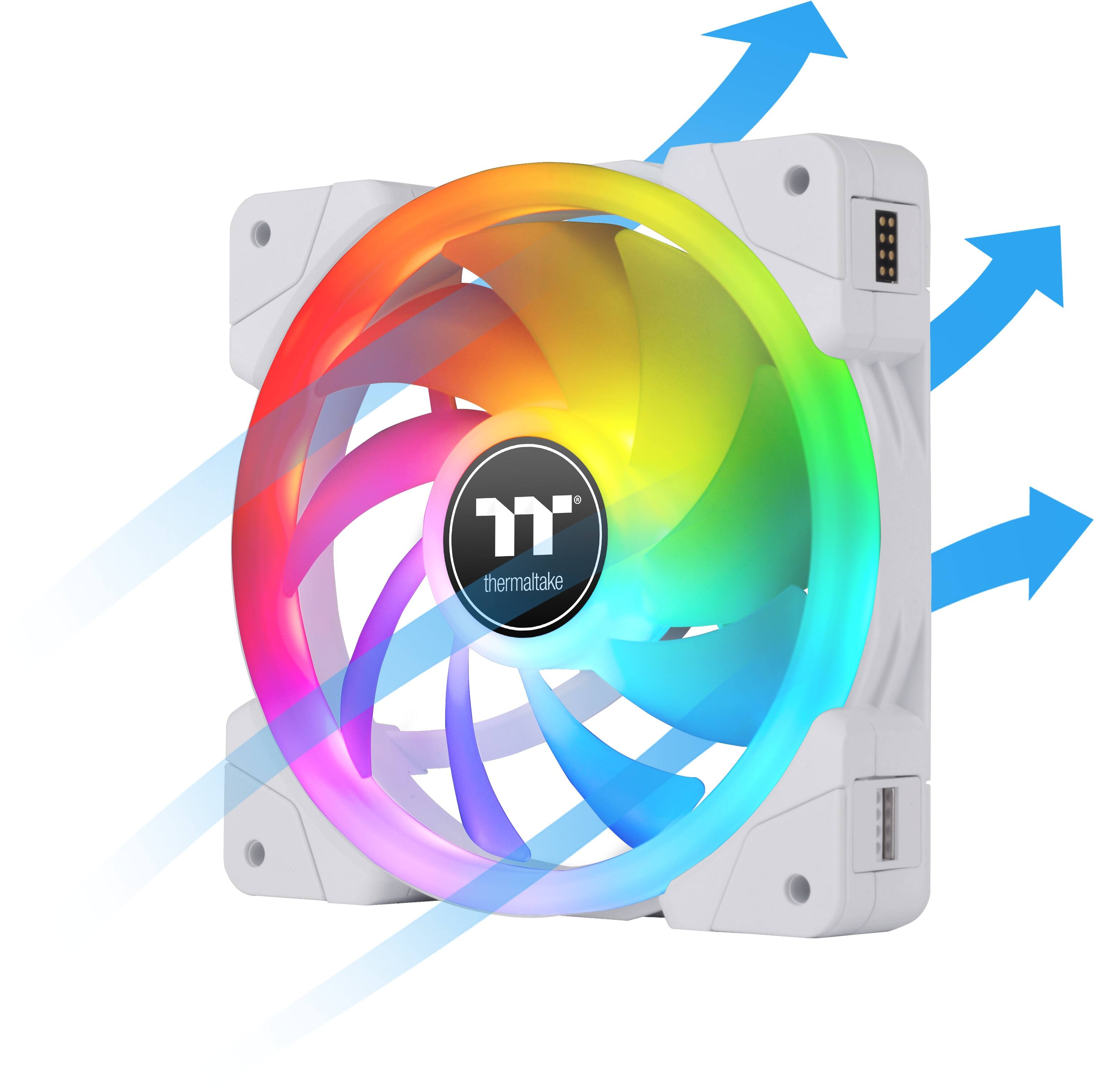 Alt View 12. Thermaltake - SWAFAN EX14 RGB PC Cooling Fan TT Premium Edition (3-Pack) - White.