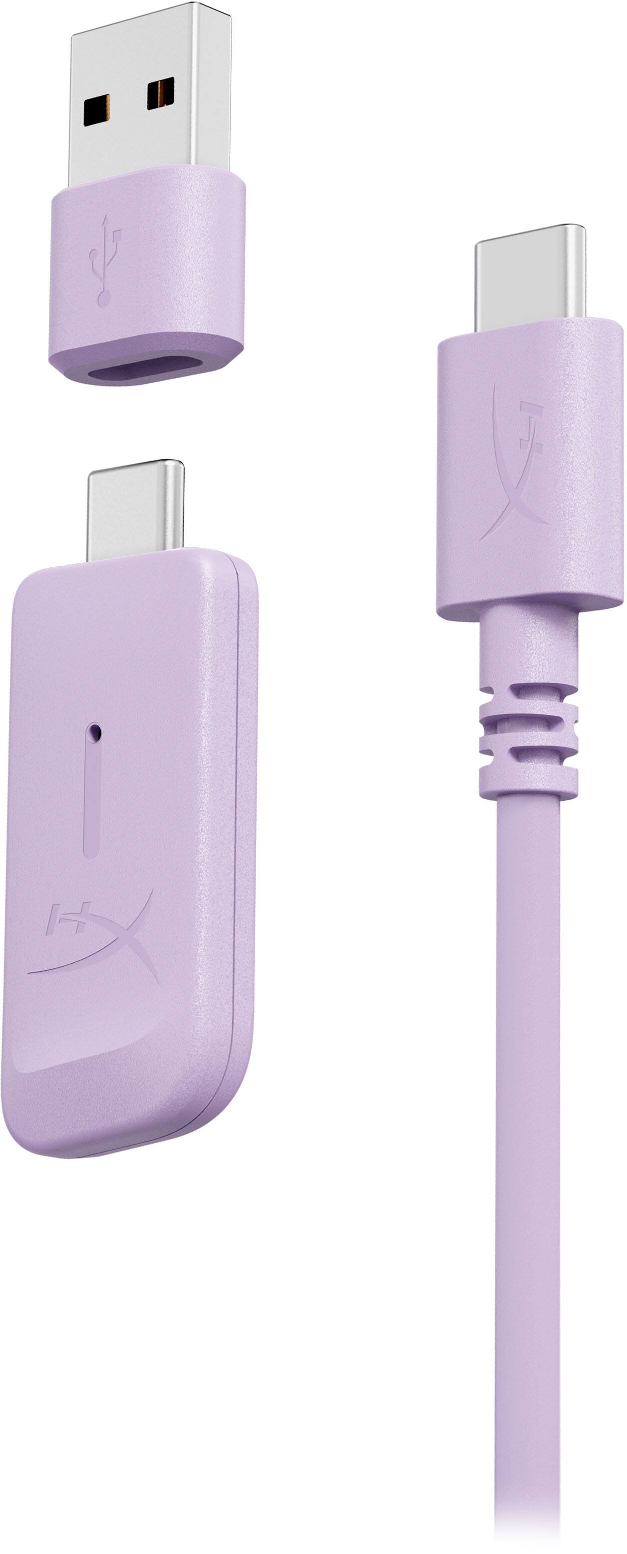 Alt View 1. HyperX - Cloud Flight 2 Wireless Gaming Headset for PC, PS5, PS4, Nintendo Switch, Mac, Mobile, and Bluetooth - Lavender.