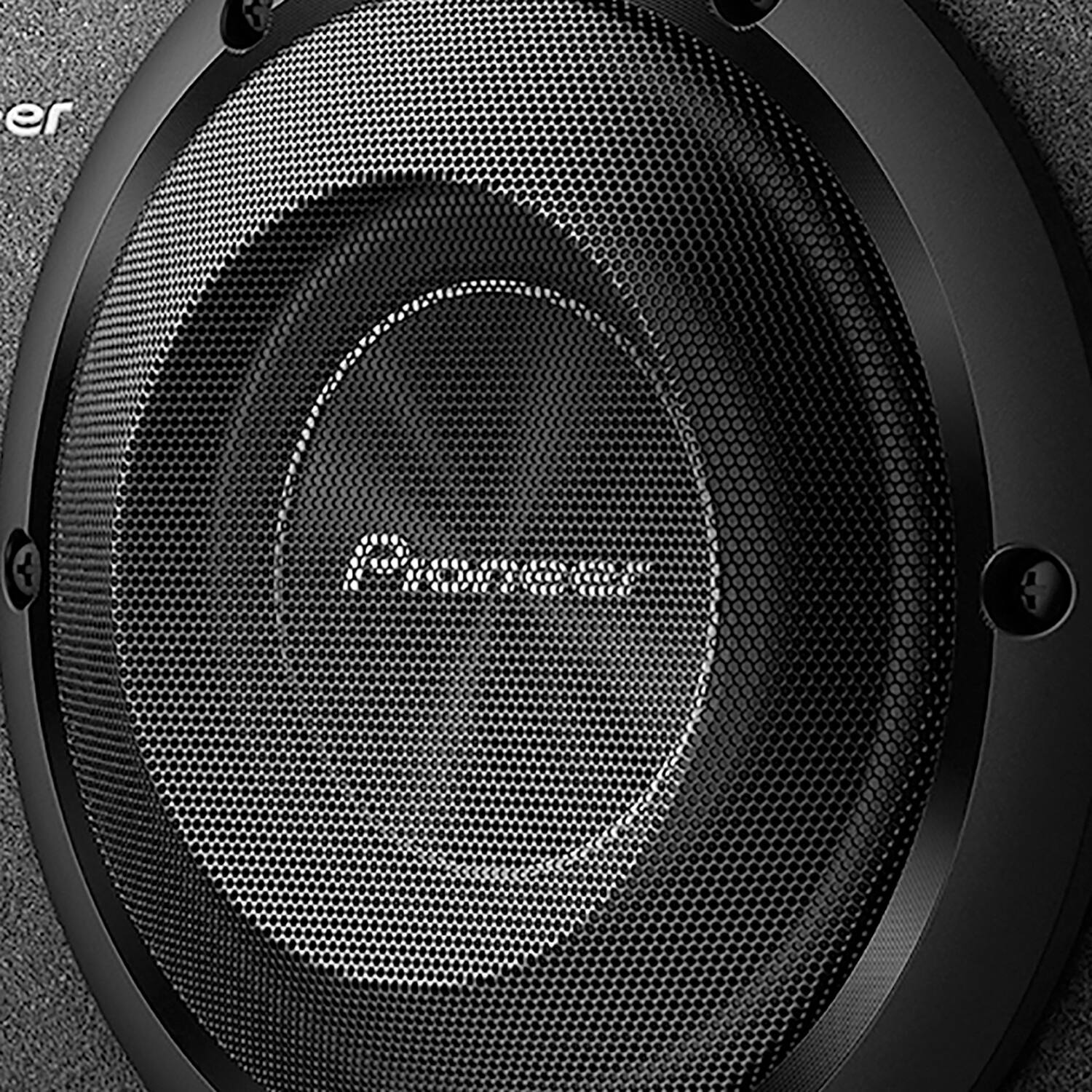 Left. Pioneer - A-Series TS-A2000LB Shallow-Mount Pre-Loaded Enclosure 8" 700W Max Subwoofer - Black.